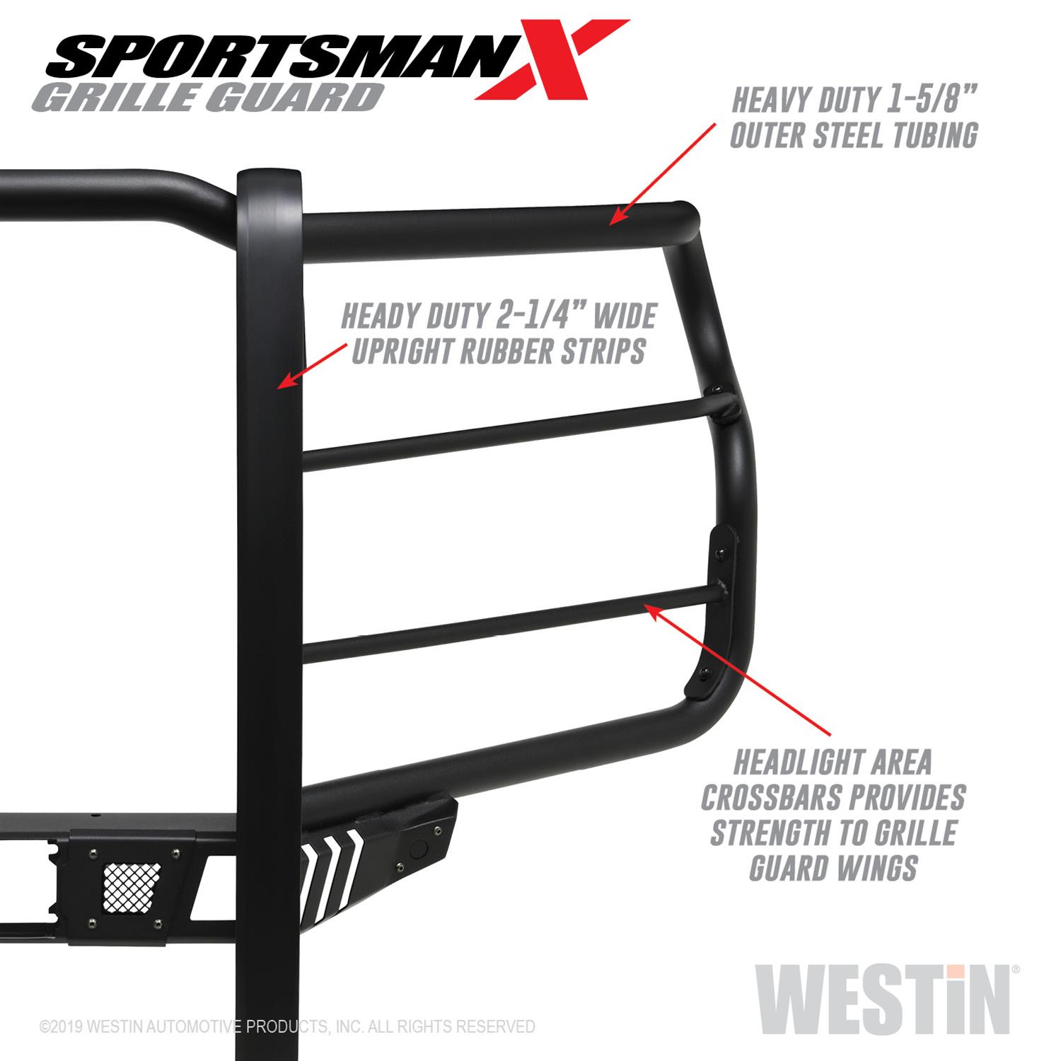 Westin 2020 Chevy Silverado 2500/3500 Sportsman X Grille Guard - Textured Black thumbnail 3