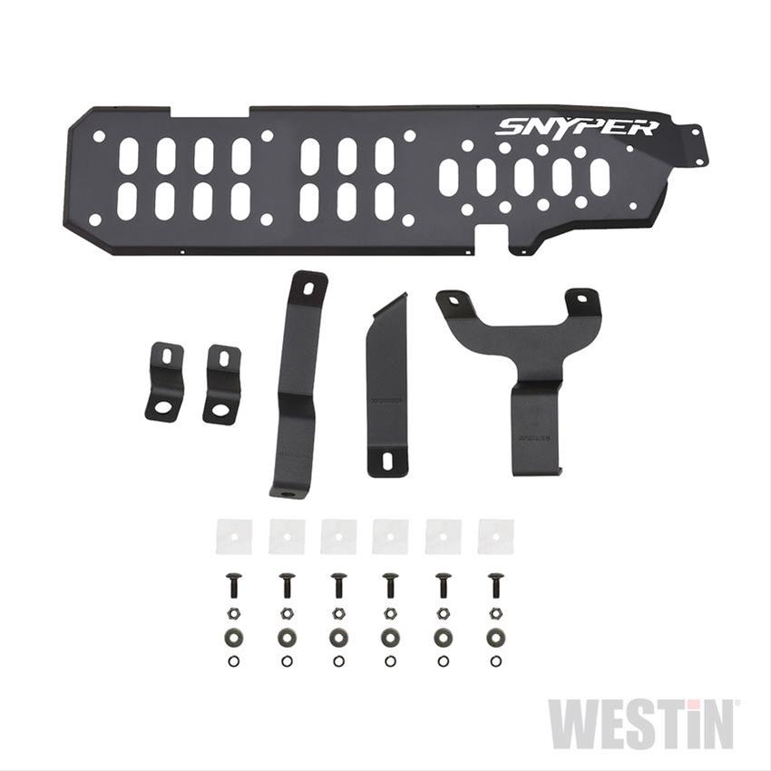 Westin 07-17 Jeep Wrangler Unlimited Gas Tank Skid Plate - Textured Black thumbnail 2