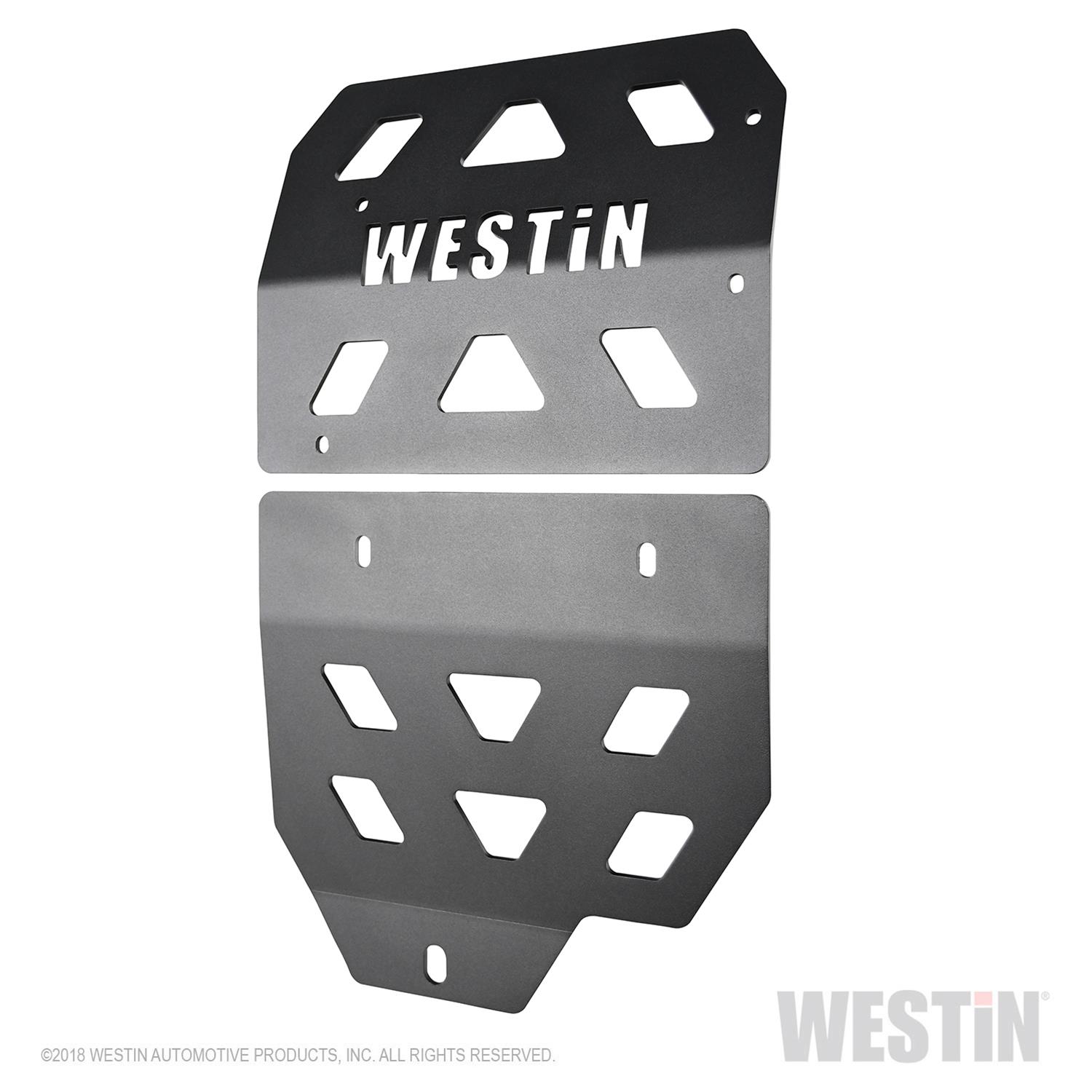 Westin 18-22 Jeep Wrangler JL Transmission Pan Skid Plate - Textured Black thumbnail 2