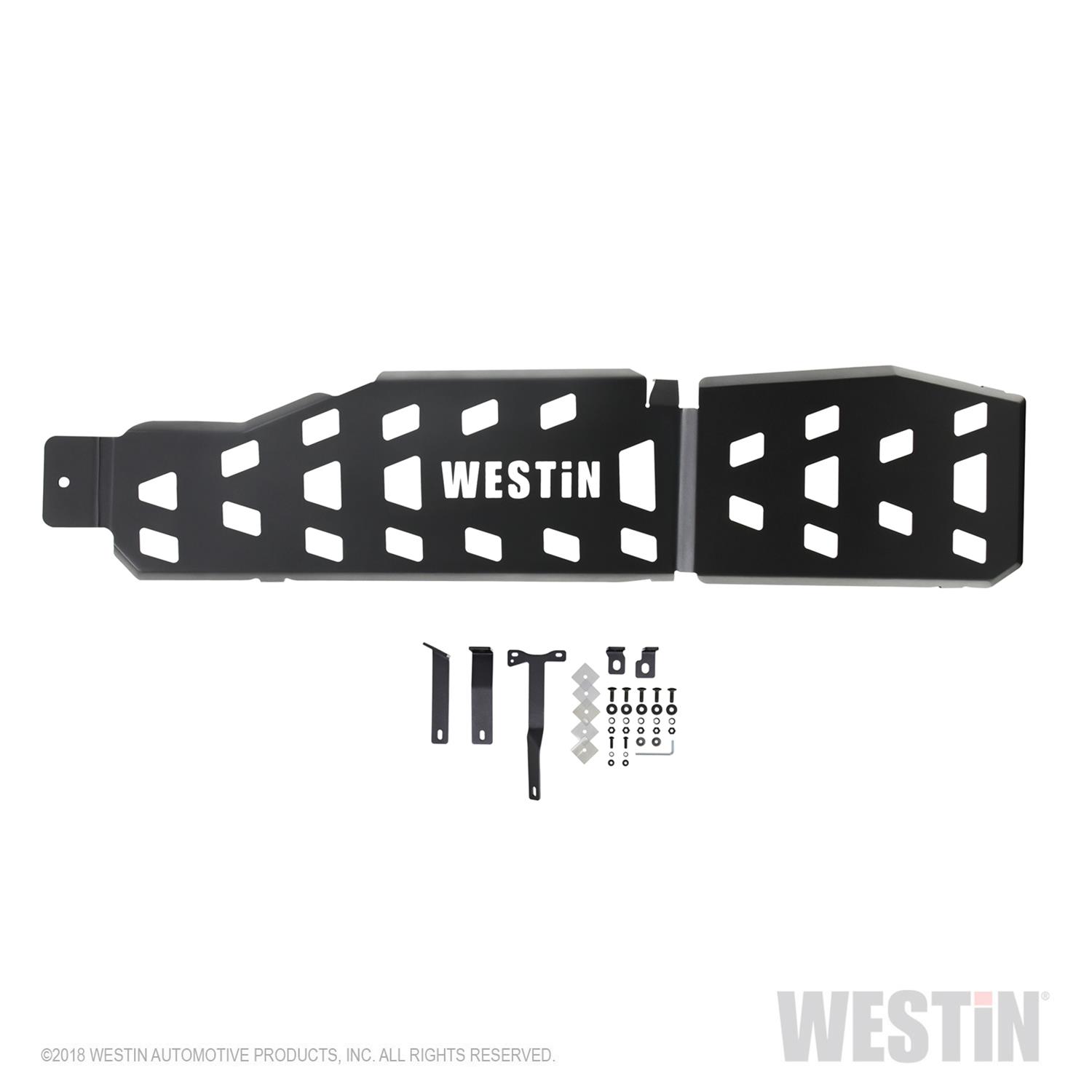 Westin 18-22 Jeep Wrangler JLU 4dr. (Excl. 4xe) Gas Tank Skid Plate - Tex. Blk thumbnail 2