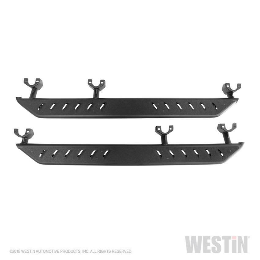 Westin/Snyper 2018+ Jeep Wrangler JL Unlimited 4DR Triple Tube Rock Rail Steps - Textured Black thumbnail 5