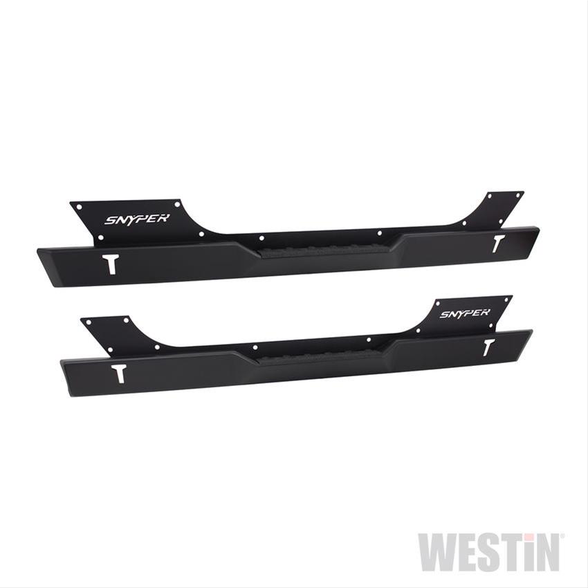 Westin Snyper Rock Sliders for 2007-2017 WRANGLER, 2018 WRANGLER JK - 42-7005 Rocker Guards, Sliders, Bolt-on, Steel, Black Textured Powdercoated, Jeep, Pair thumbnail 9