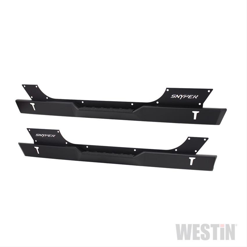 Westin Snyper Rock Sliders for 2007-2017 WRANGLER, 2018 WRANGLER JK - 42-7005 Rocker Guards, Sliders, Bolt-on, Steel, Black Textured Powdercoated, Jeep, Pair thumbnail 8