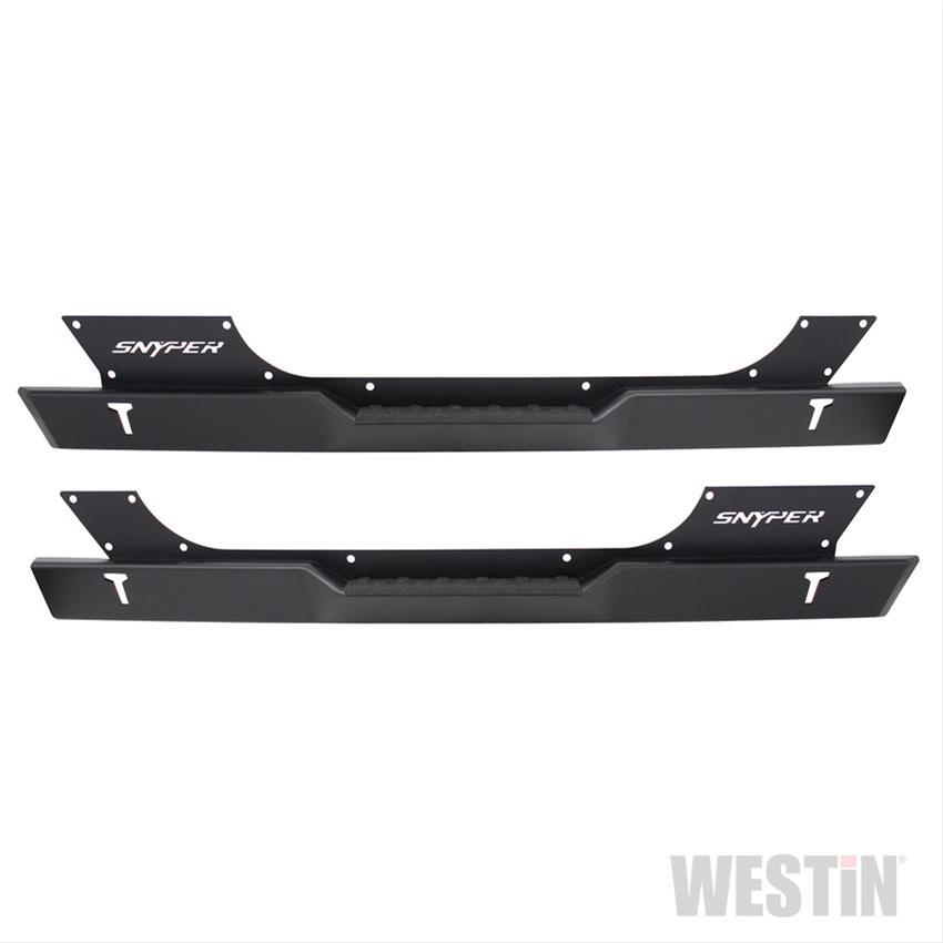 Westin Snyper Rock Sliders for 2007-2017 WRANGLER, 2018 WRANGLER JK - 42-7005 Rocker Guards, Sliders, Bolt-on, Steel, Black Textured Powdercoated, Jeep, Pair thumbnail 7