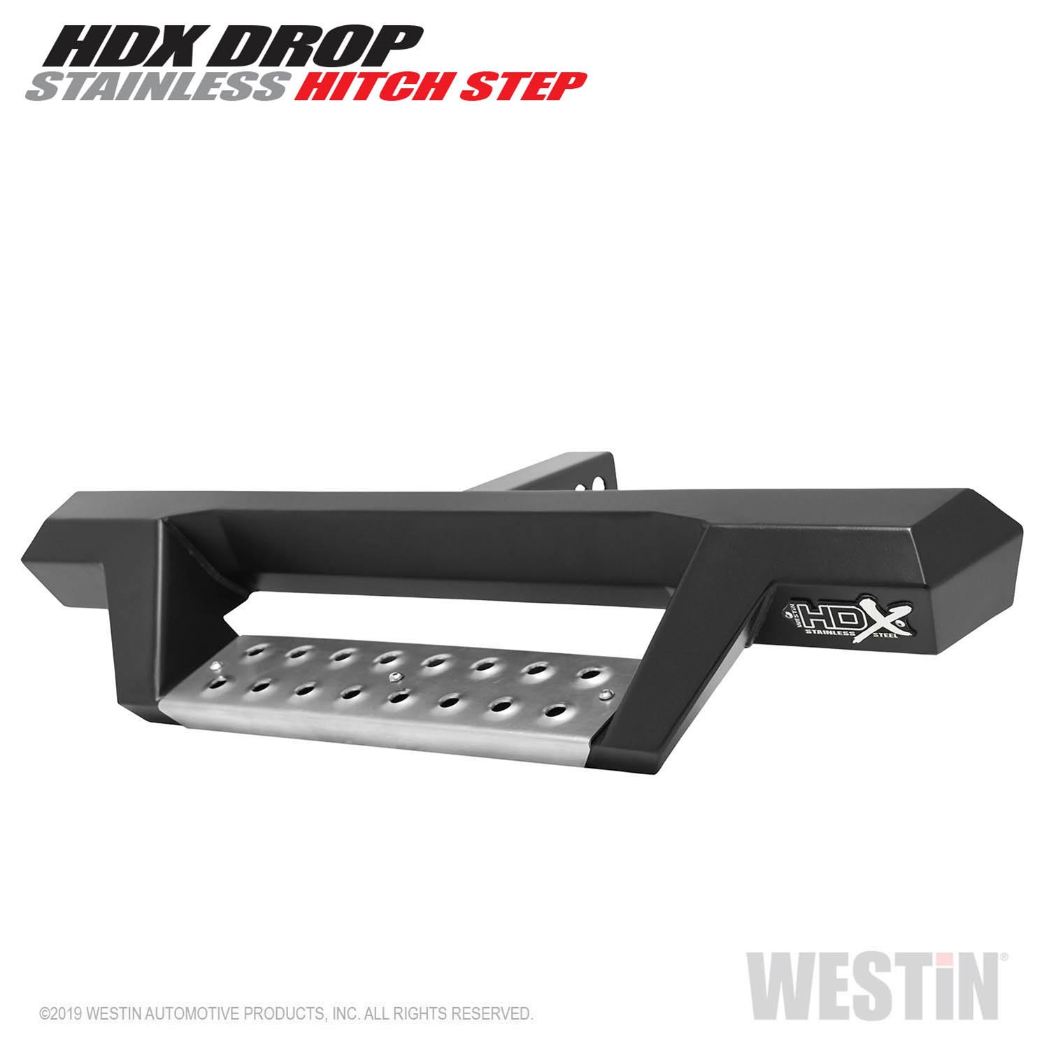 Westin HDX Stainless Drop Hitch Step 34in Step 2in Receiver - Textured Black thumbnail 2