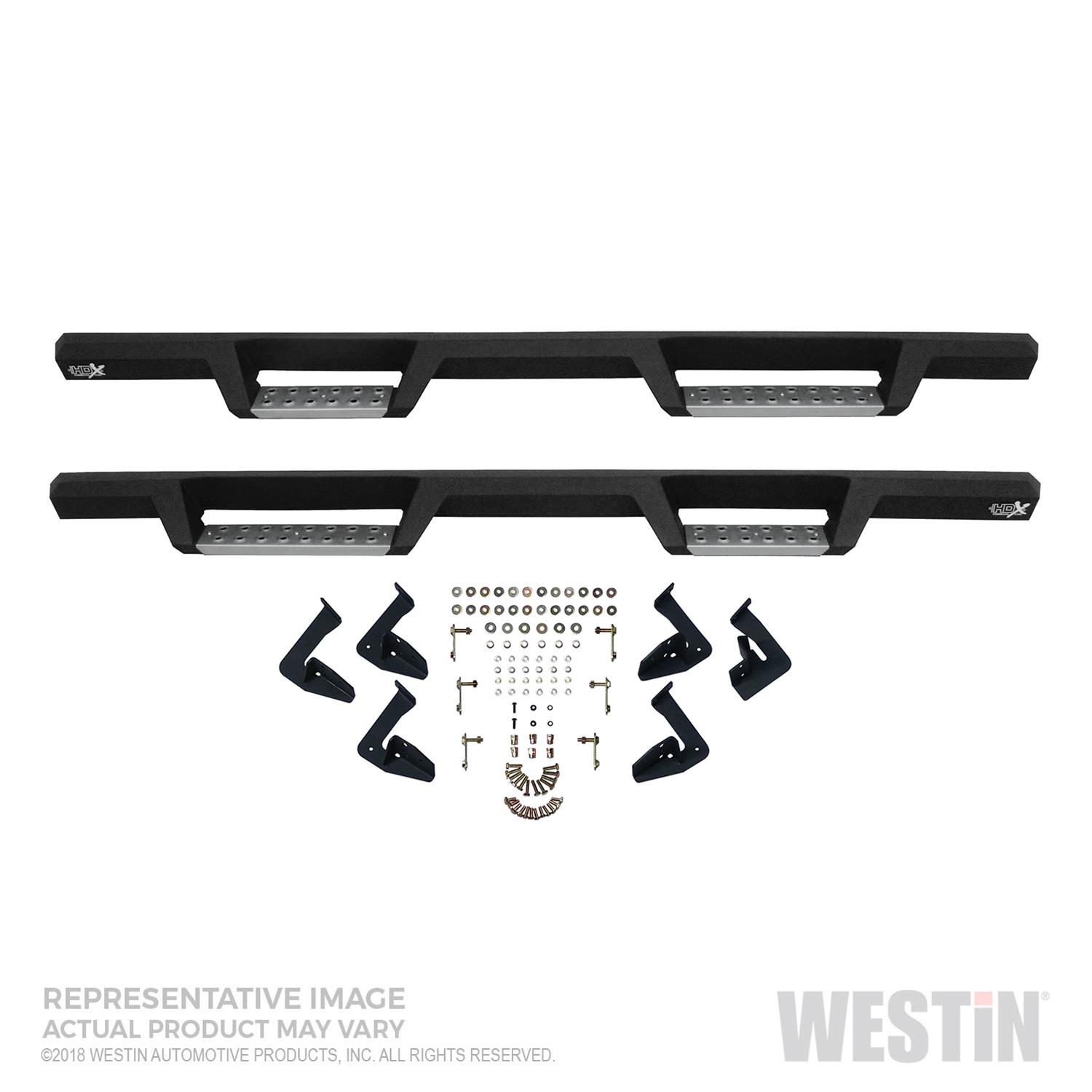 Westin HDX Drop Steps for 2017-2024 TITAN, 2016-2024 TITAN XD - 56-140252 Nerf/Step Bar, Step, Stainless Steel, Black Textured, Nissan, Pair thumbnail 6