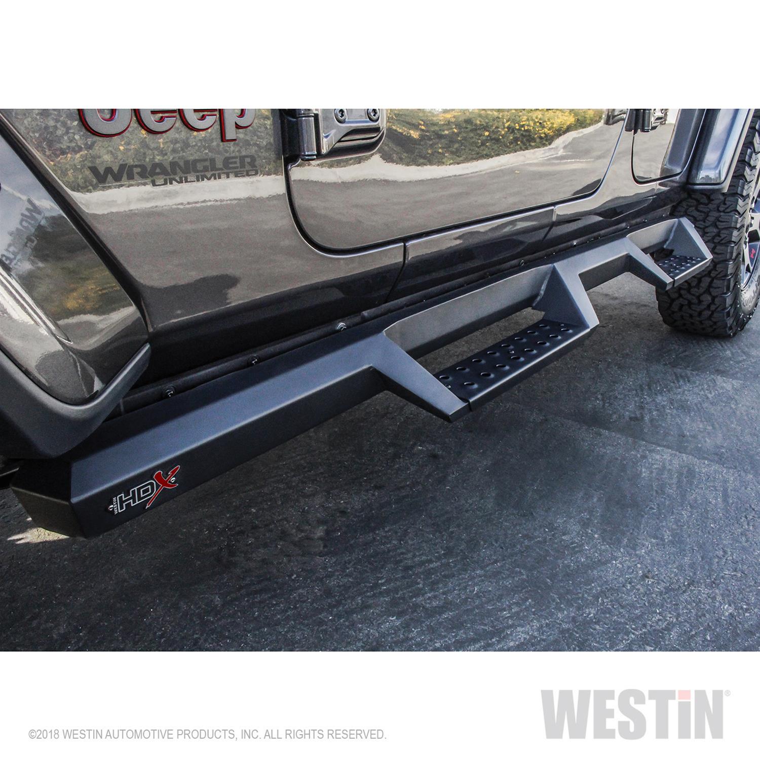 Westin 18-20 Jeep Wrangler JL Unlimited 4DR HDX Drop Nerf Step Bars - Textured Black thumbnail 5