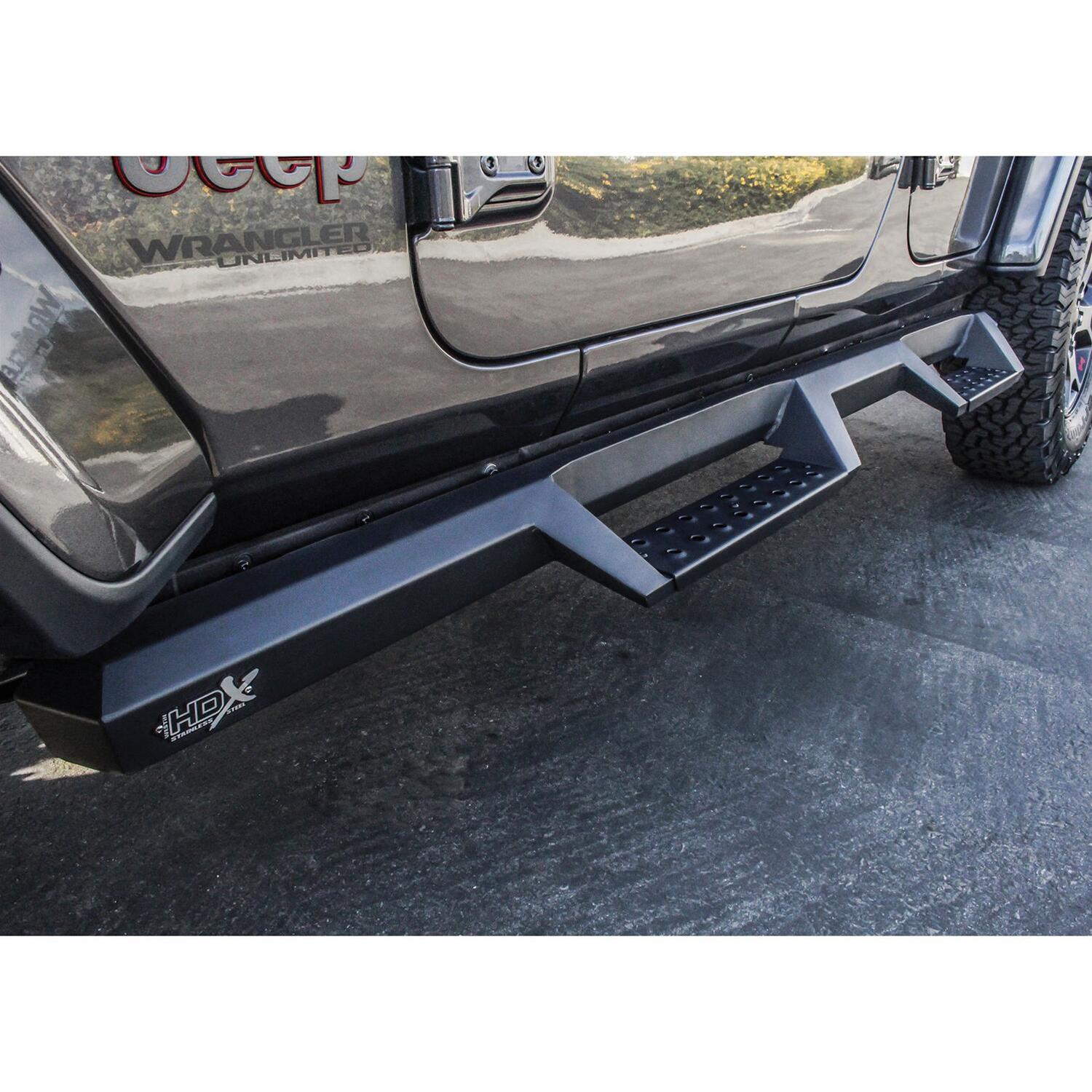 Westin 18-20 Jeep Wrangler JL Unlimited 4DR HDX Drop Nerf Step Bars - Textured Black thumbnail 7