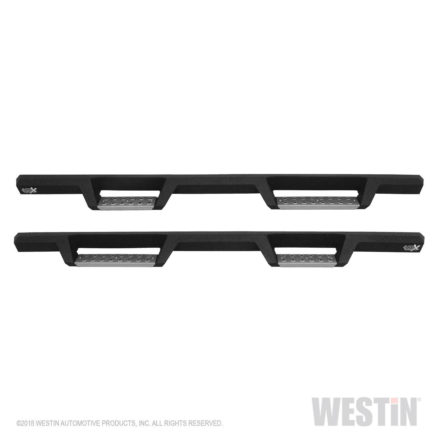 Westin 19-22 RAM 1500 Quad Cab (Excl. Classic) HDX Stainless Drop Nerf Step Bars - Tex. Blk thumbnail 9