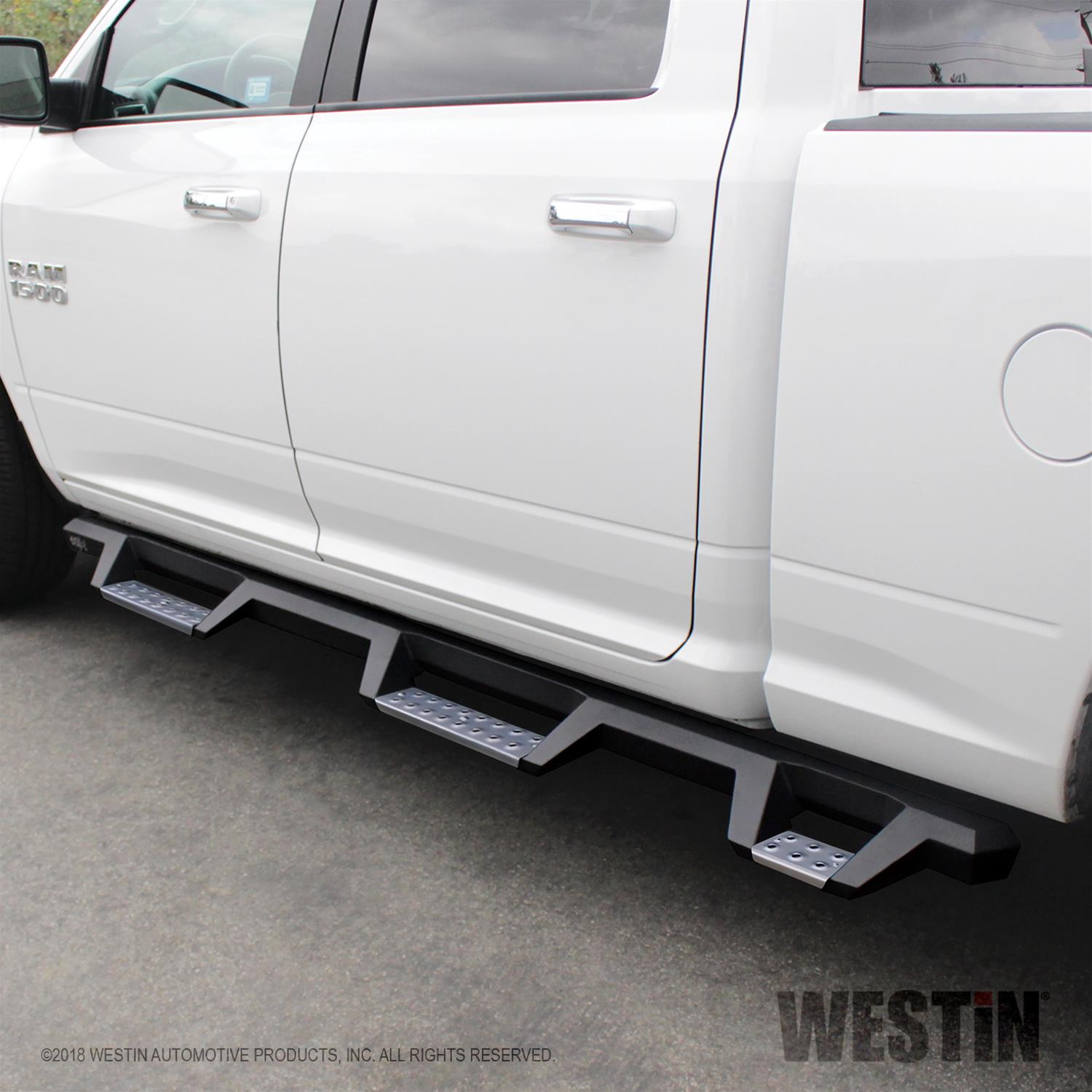 Westin 19-23 1500 Classic CC / 10-23 2500/3500 CC 6.5ft. HDX SS Drop W2W Nerf Step Bars - Tex. Blk thumbnail 2