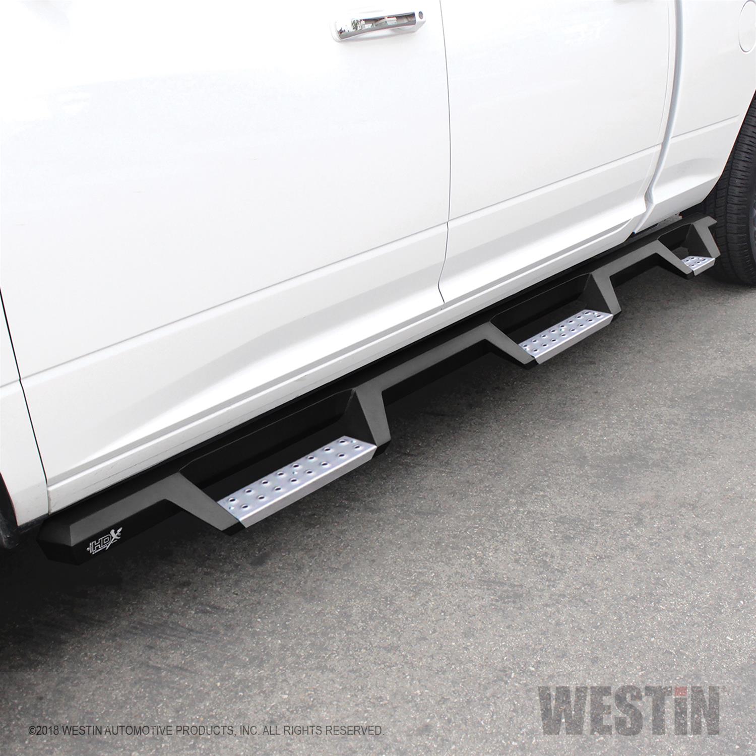 Westin 19-23 1500 Classic CC / 10-23 2500/3500 CC 6.5ft. HDX SS Drop W2W Nerf Step Bars - Tex. Blk