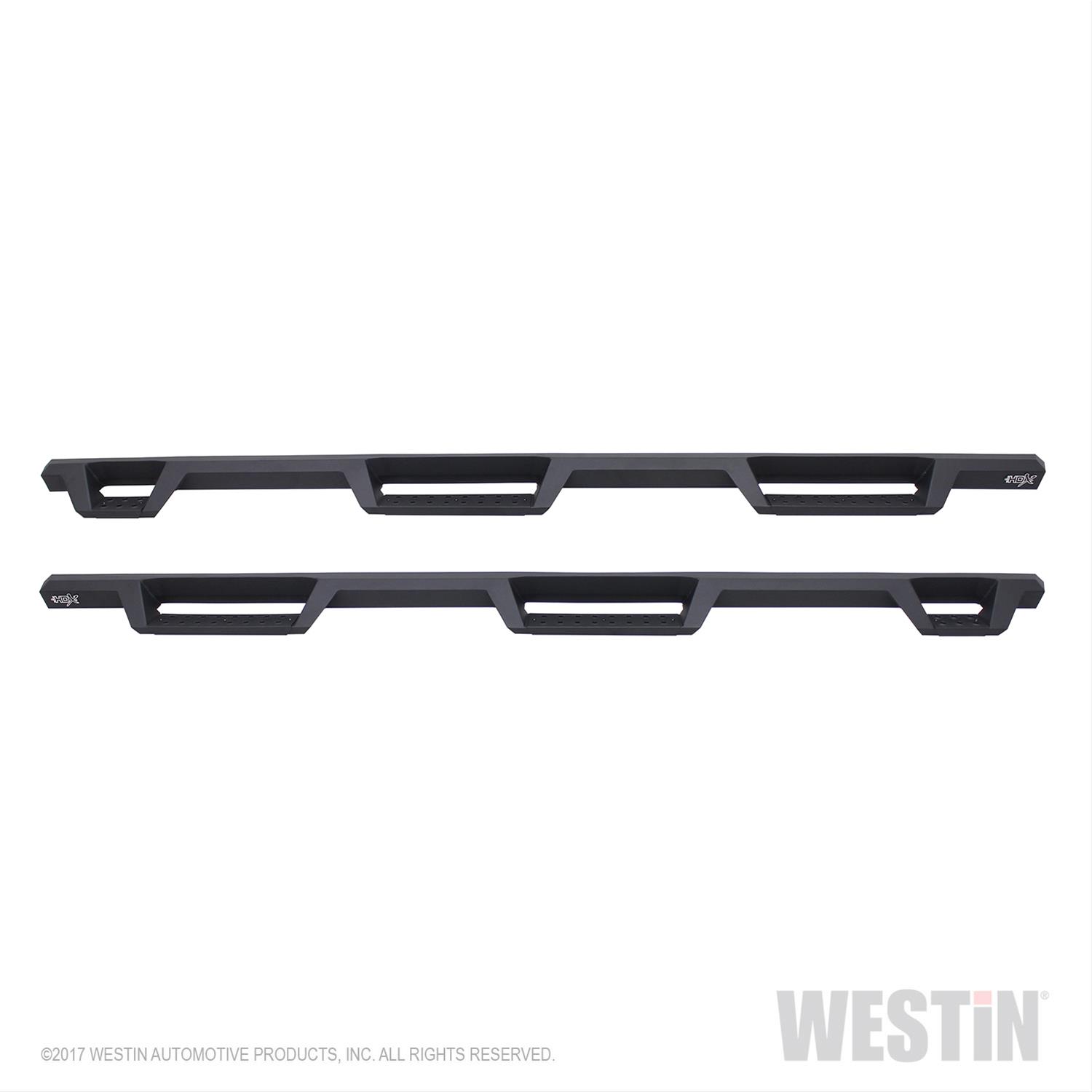 Westin 10-18 Dodge Ram Crew Cab 5ft & 6ft Bed HDX Drop Wheel-To-Wheel Nerf Step Bars - Text. Blk
