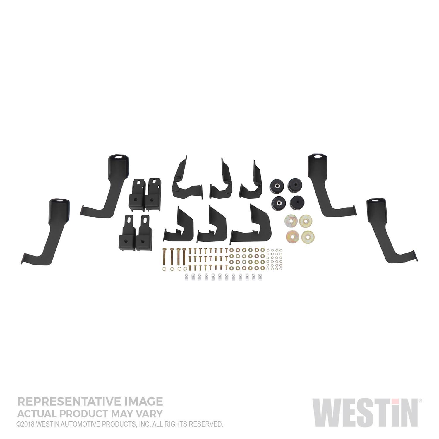 Westin/HDX 10-18 Ram 2500/3500 Crew Cab (8ft Bed) Drop Wheel to Wheel Nerf Step Bars - Txt Black thumbnail 5