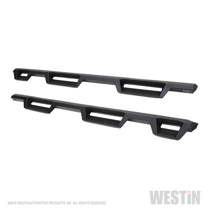 Westin 2019 Chevrolet Silverado/Sierra 1500 (5.5ft) Drop Wheel to Wheel Nerf Step Bars - Txt Black thumbnail 9