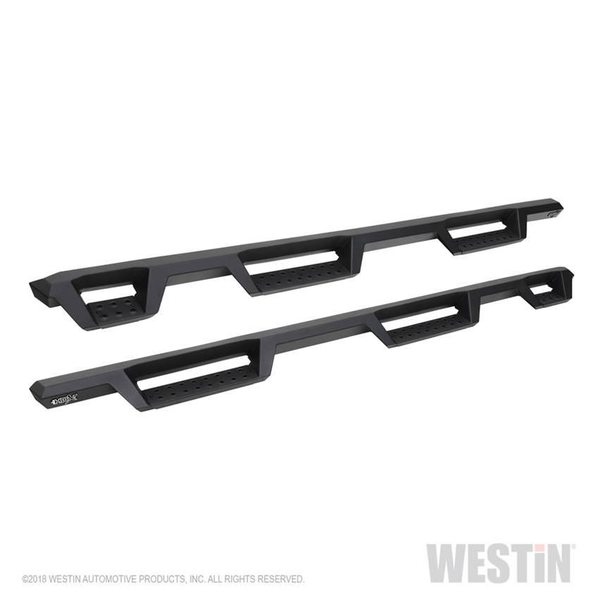 Westin 2019 Chevrolet Silverado/Sierra 1500 (5.5ft) Drop Wheel to Wheel Nerf Step Bars - Txt Black thumbnail 8