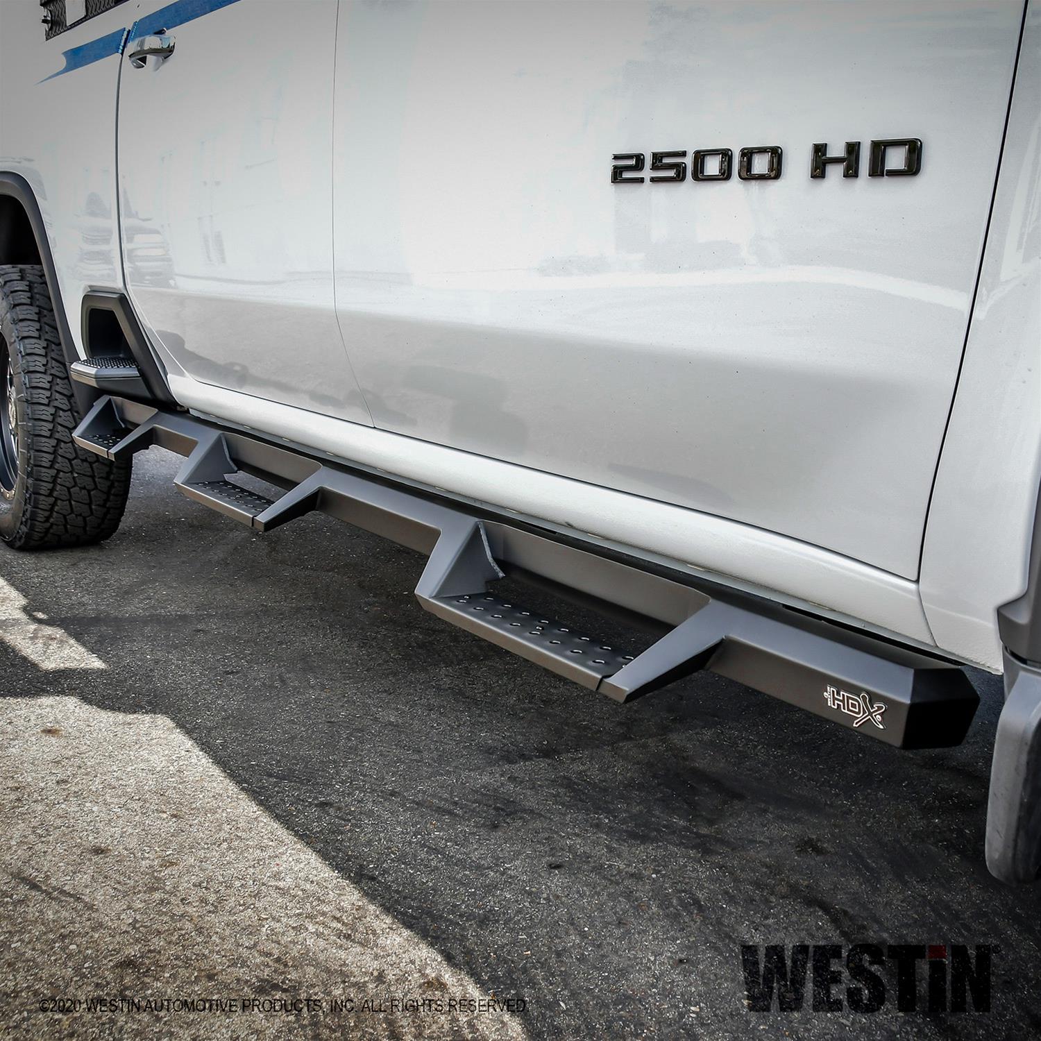 Westin 2020 Chevy Silverado 2500/3500 Crew Cab (6.5ft Bed) HDX W2W Nerf Step Bars - Textured Black thumbnail 3