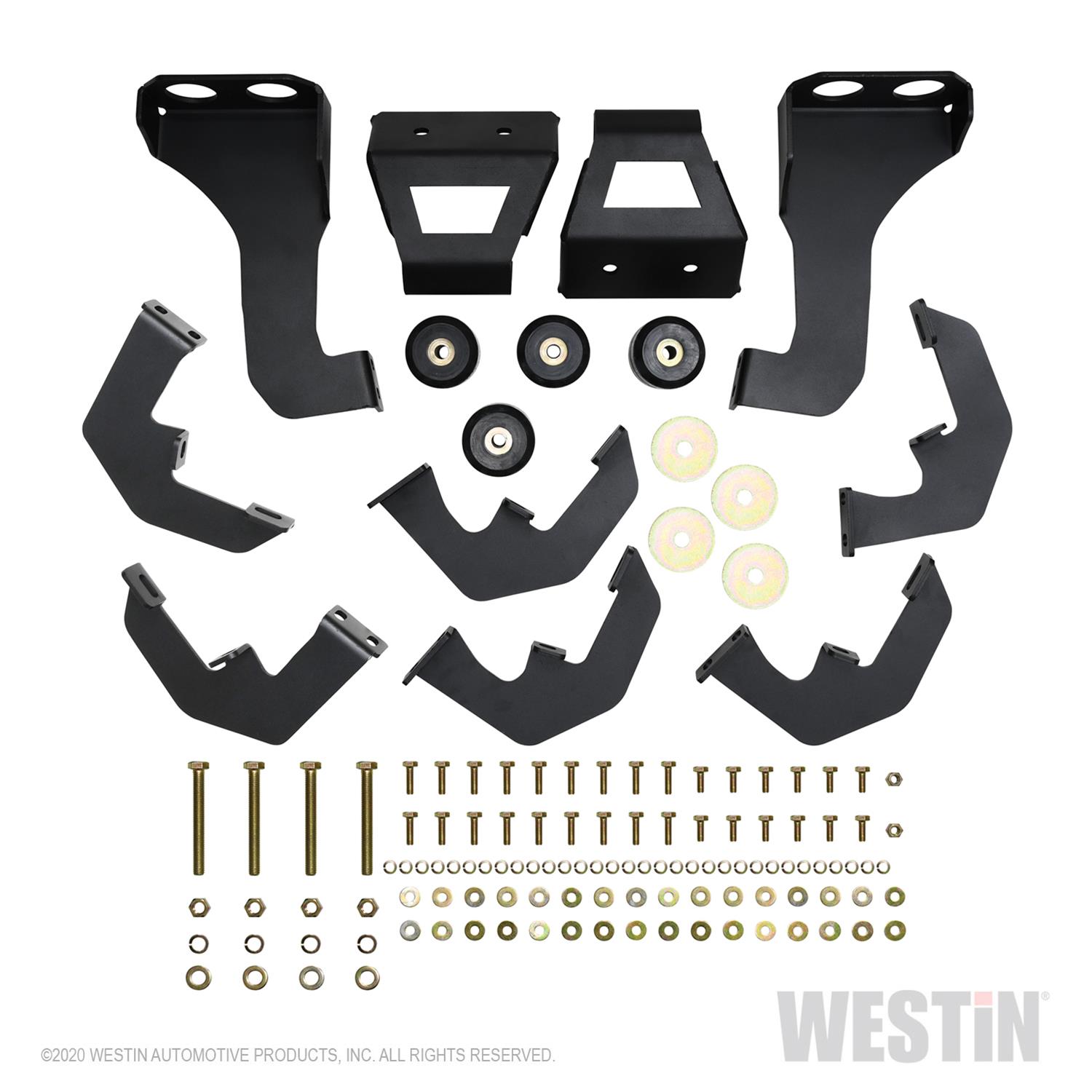 Westin 2020 Chevy Silverado 2500/3500 Crew Cab (8ft Bed) HDX W2W Nerf Step Bars - Textured Black thumbnail 2