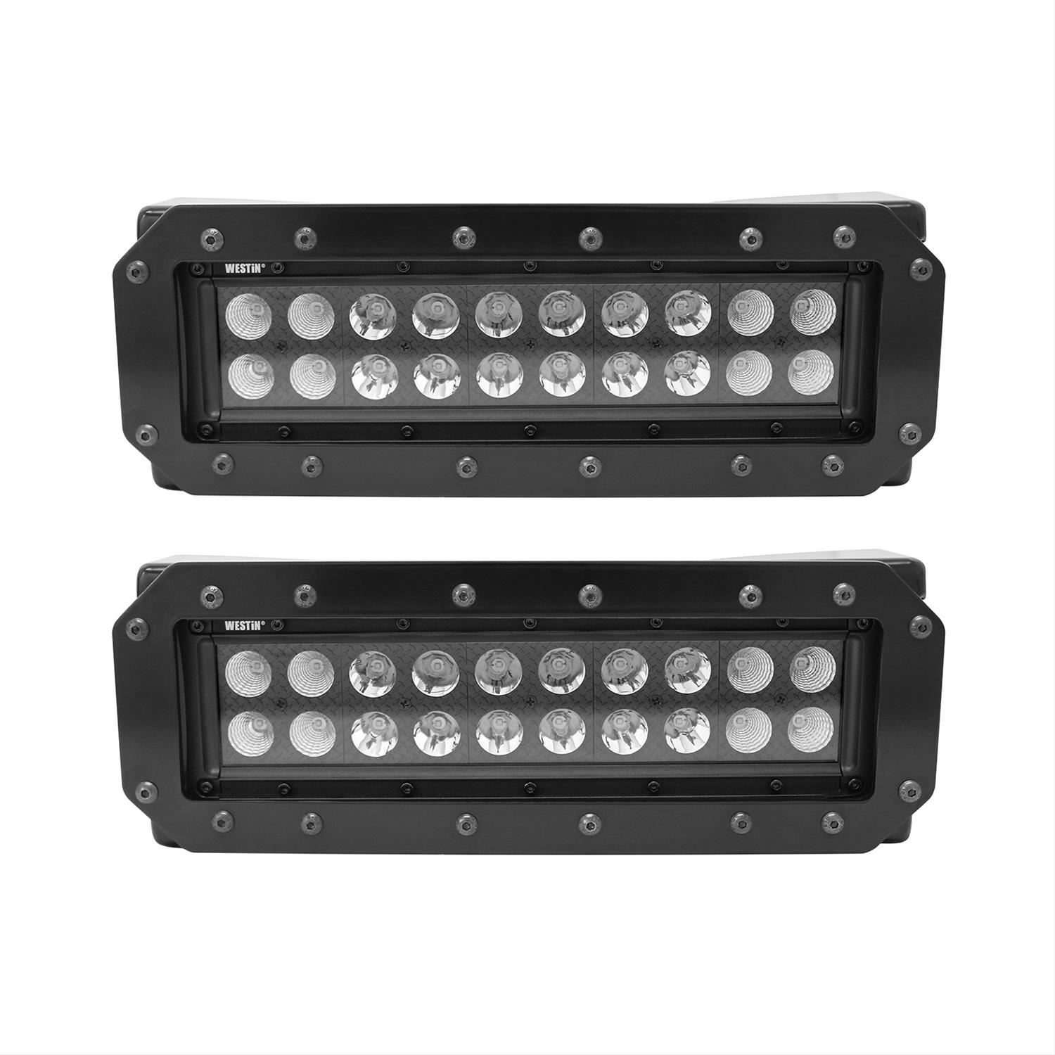 Westin HDX Flush Mount B-FORCE LED Light Kit (Set of 2) w/wiring harness - Black thumbnail 3