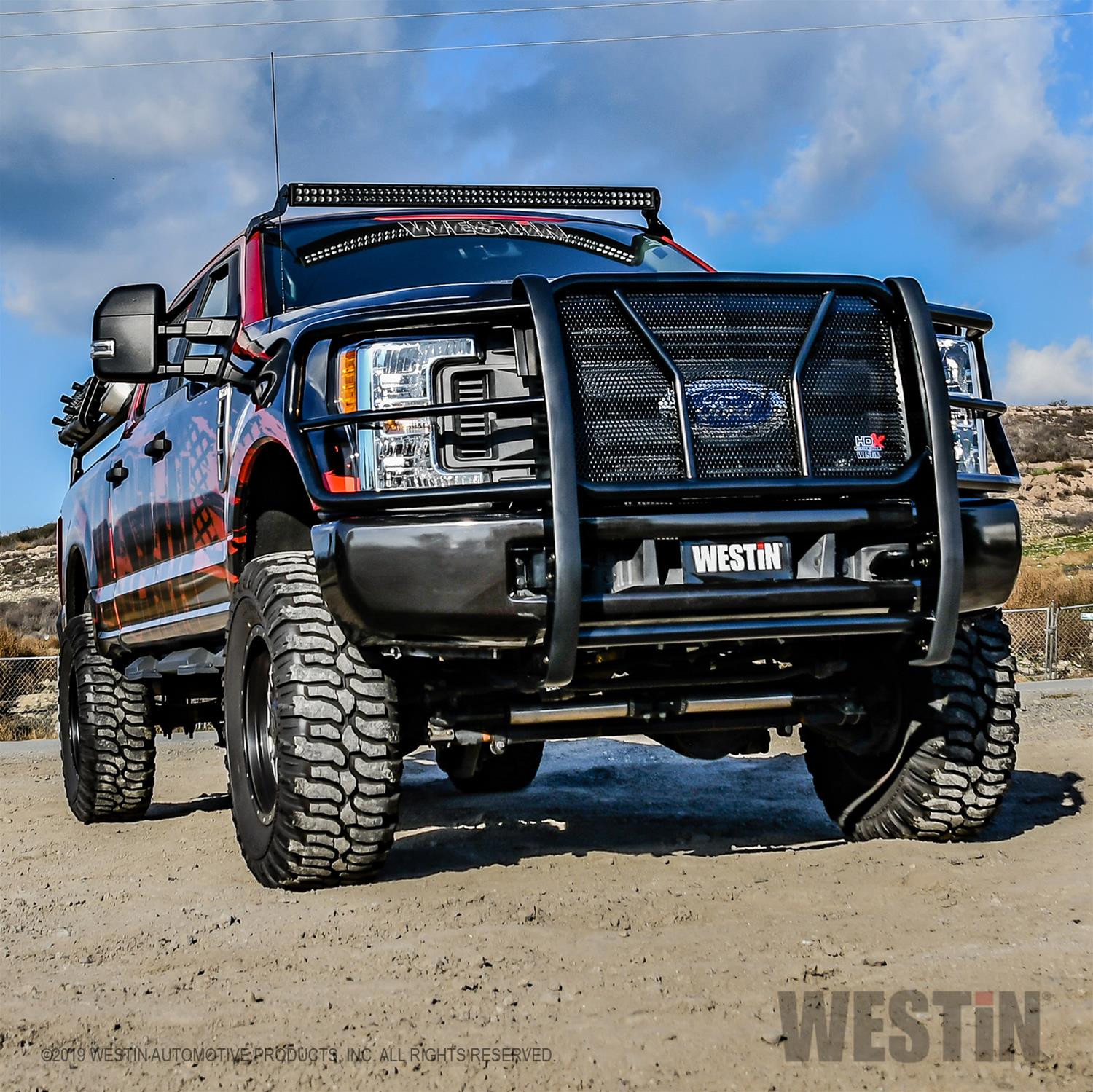 Westin 17-22 Ford F-250/350 HDX Modular Grille Guard - Black thumbnail 3