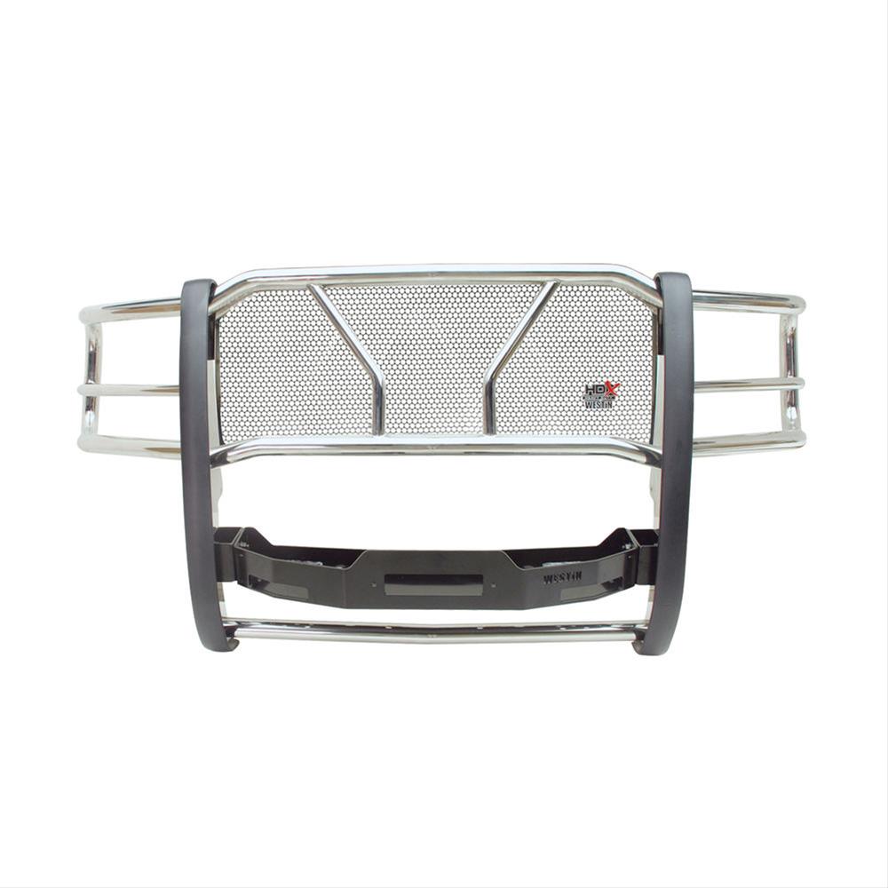 Westin HDX Heavy-Duty Winch Mount Grille Guards 57-93870 Guard, Heavy-Duty, Mount, Stainless Steel, Polished, Chevy, Each thumbnail 2