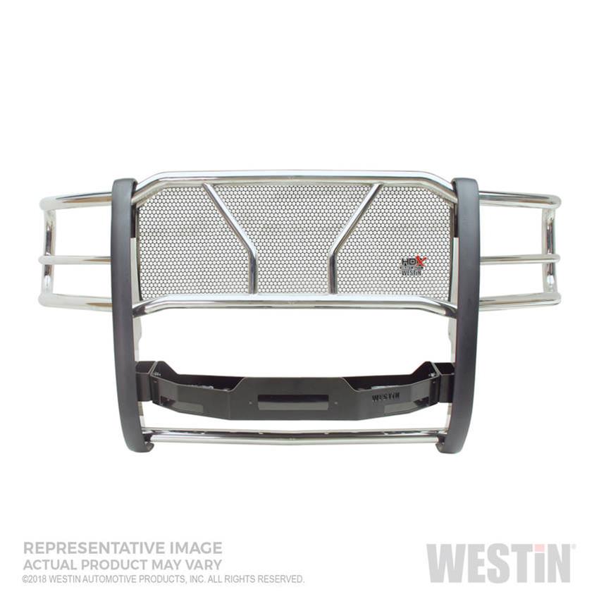 Westin HDX Heavy-Duty Winch Mount Grille Guards 57-93950 Guard, Mount, One-piece, Stainless Steel, Polished, Chevy, Each