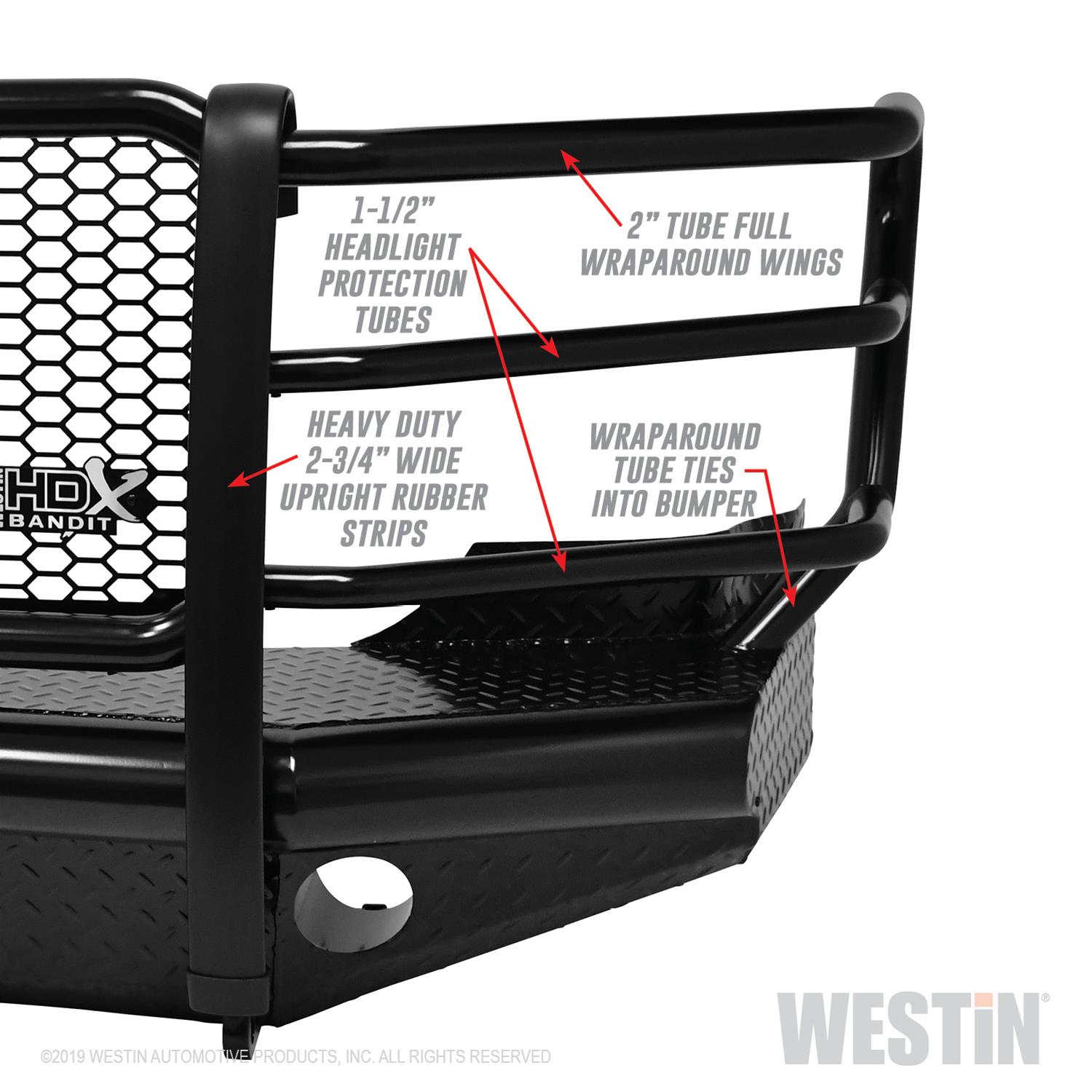 Westin/HDX Bandit 11-16 Ford F-250 / F-350 Front Bumper - Black thumbnail 8