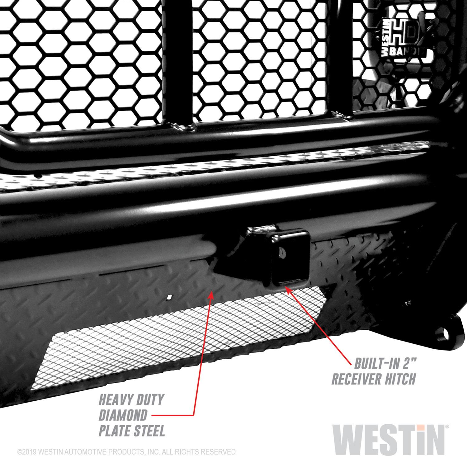 Westin 11-14 Chevrolet Silverado 2500/3500 HDX Bandit Front Bumper - Blk thumbnail 2
