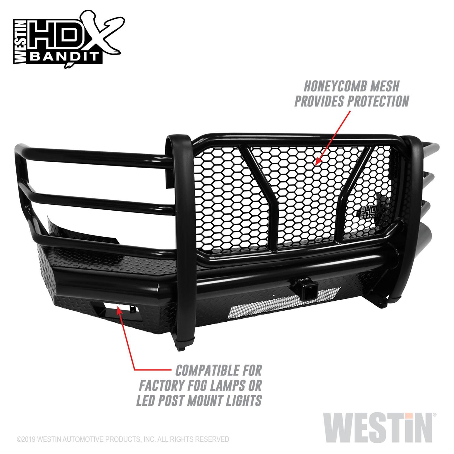 Westin 11-14 Chevrolet Silverado 2500/3500 HDX Bandit Front Bumper - Blk thumbnail 5