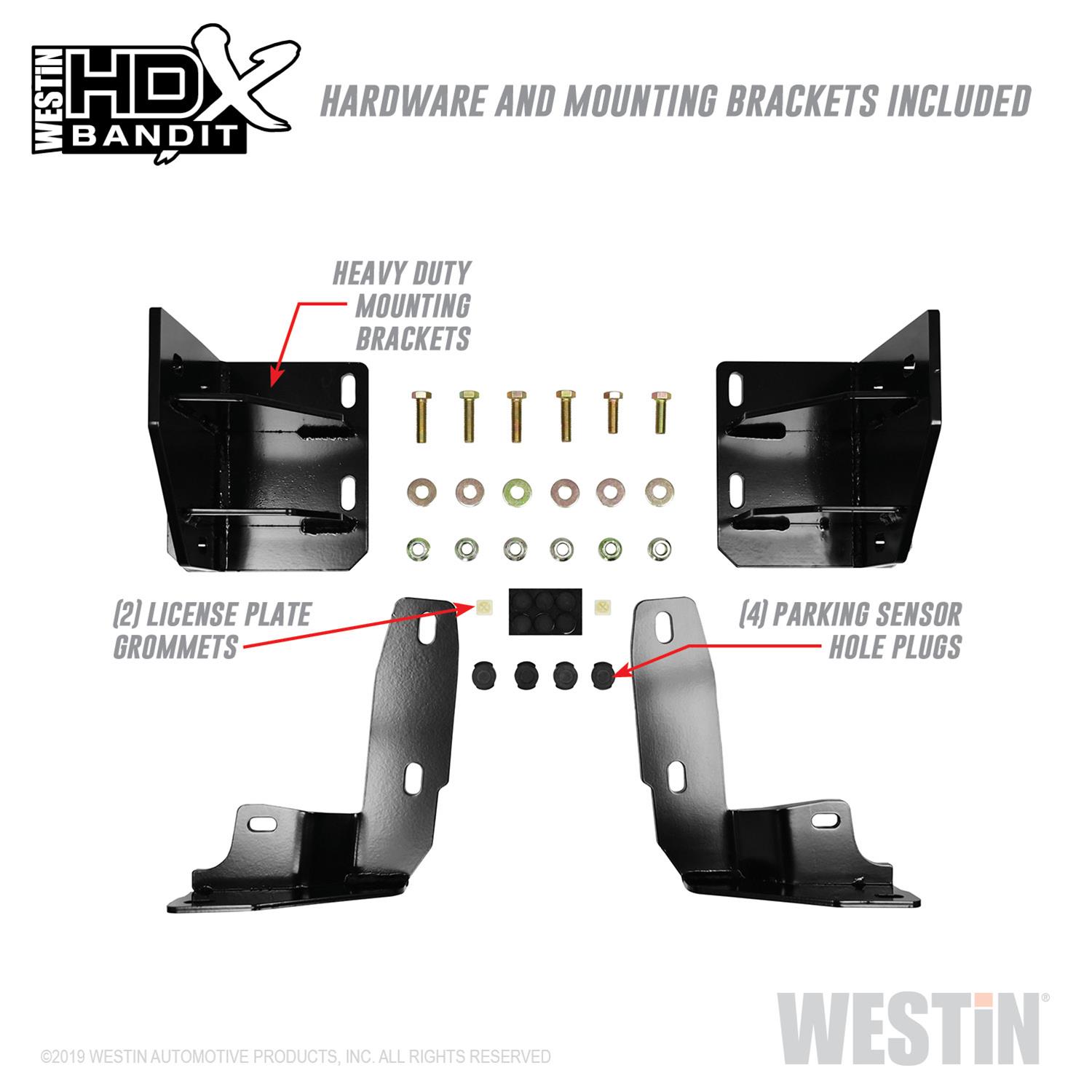 Westin/HDX Bandit 15-19 Chevrolet Silverado 2500/3500 Front Bumper - Black thumbnail 9