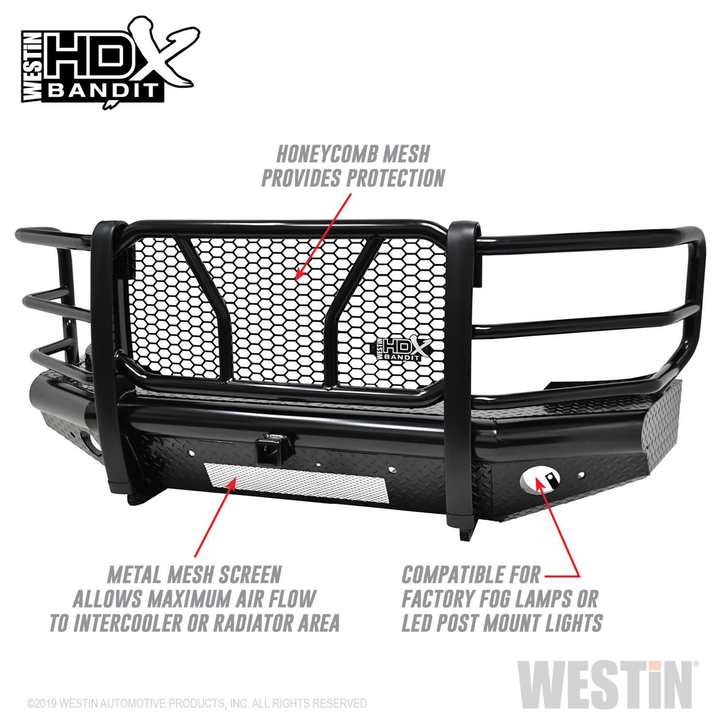 Westin/HDX Bandit 15-19 Chevrolet Silverado 2500/3500 Front Bumper - Black thumbnail 6