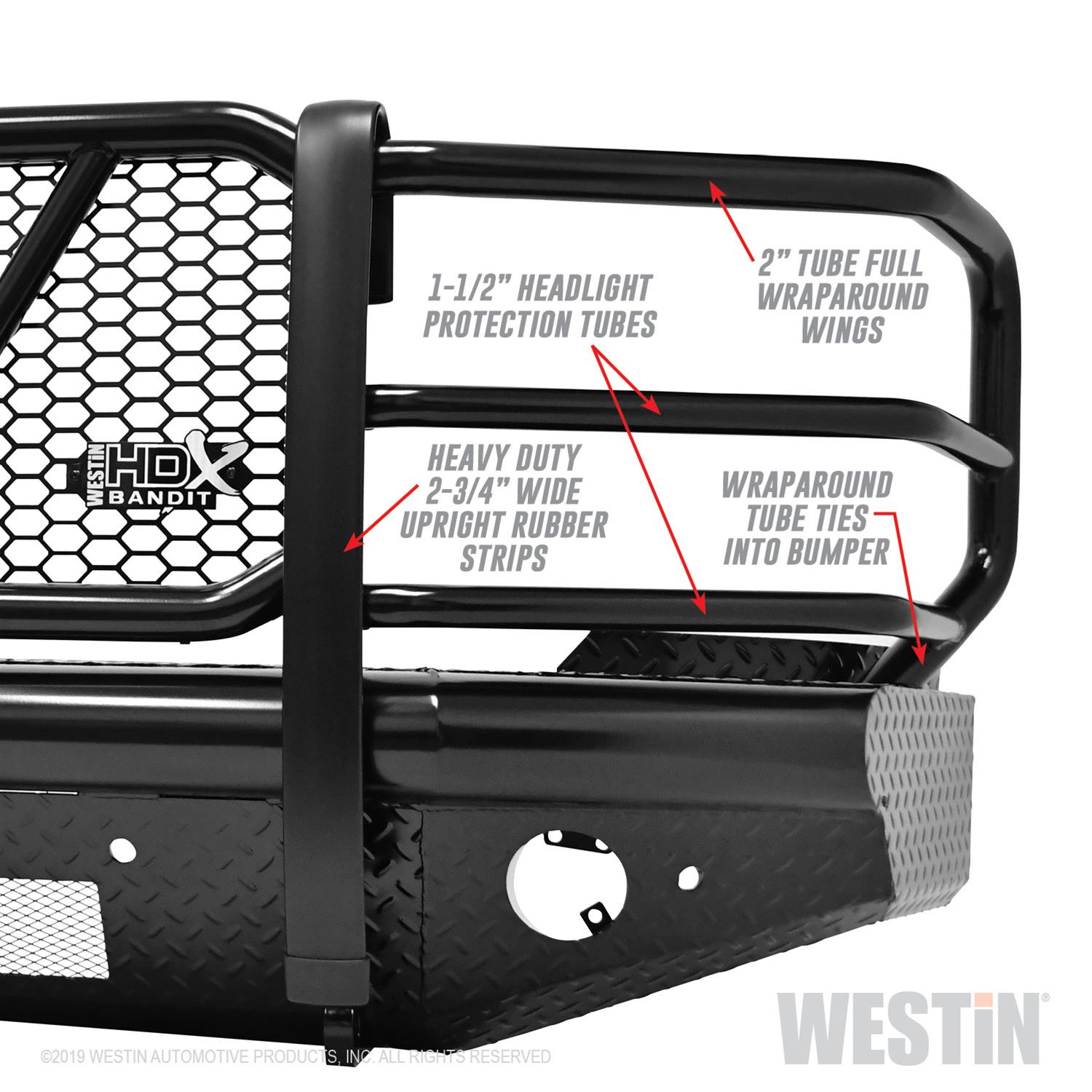 Westin/HDX Bandit 15-19 Chevrolet Silverado 2500/3500 Front Bumper - Black thumbnail 7