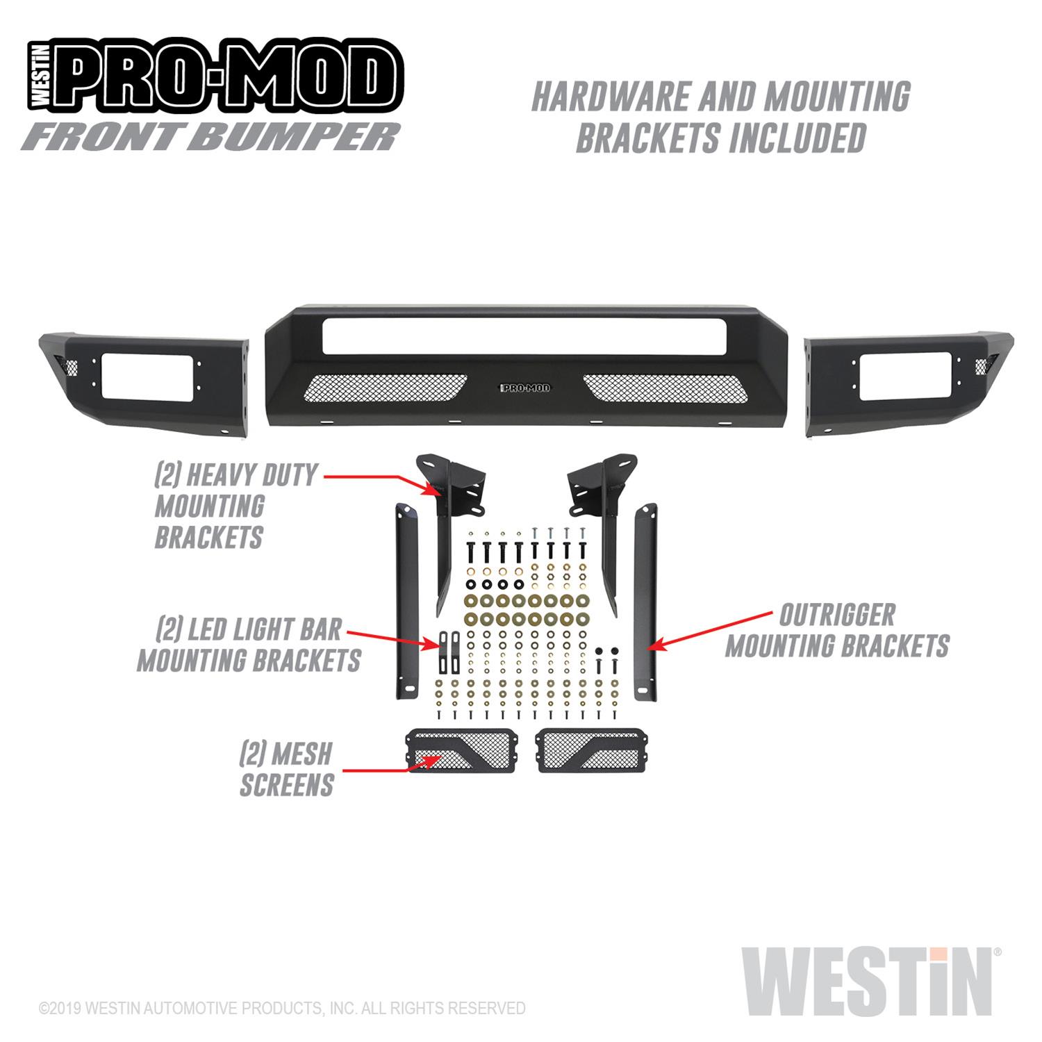 Westin 14-21 Toyota Tundra Pro-Mod Front Bumper - Tex. Blk thumbnail 3