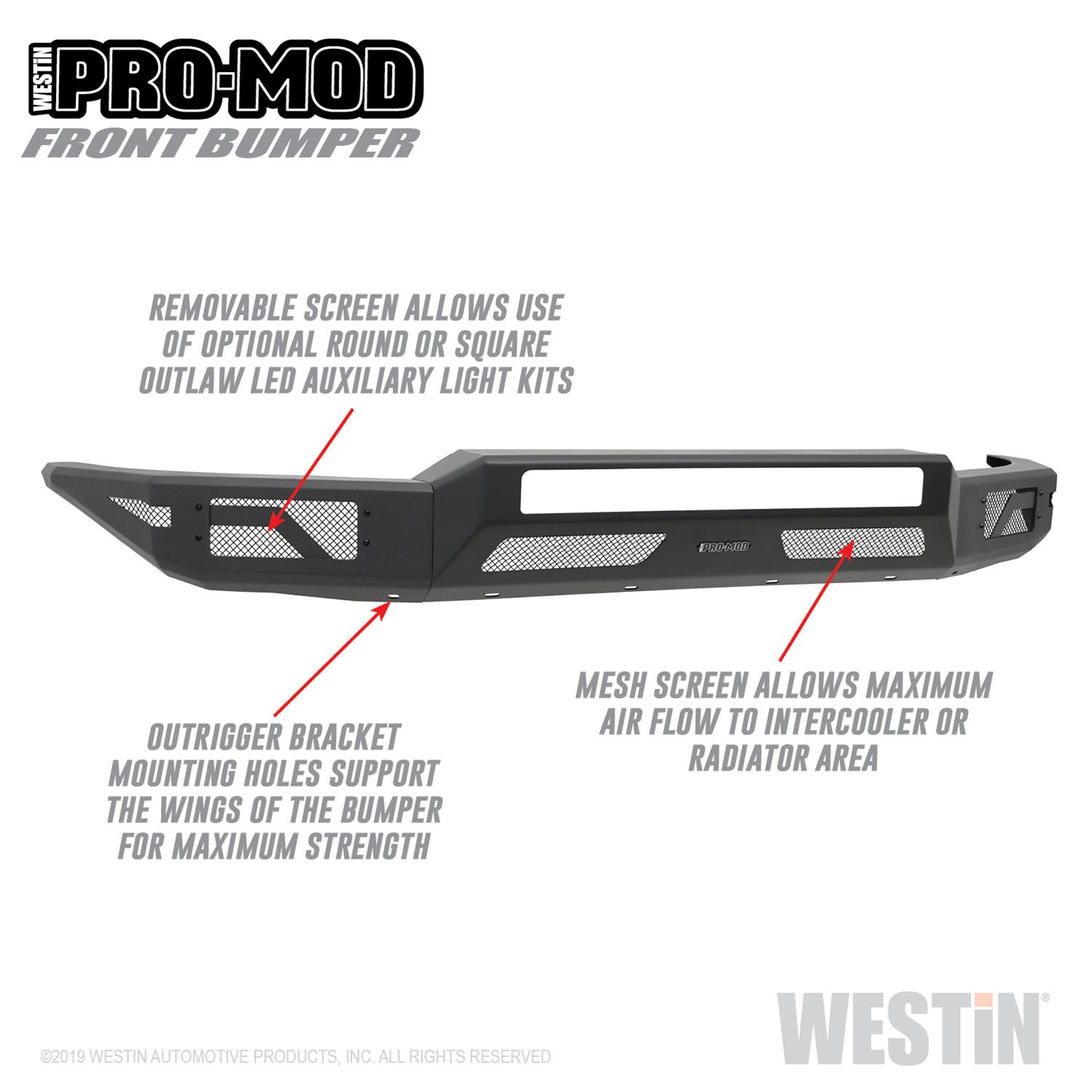 Westin 14-21 Toyota Tundra Pro-Mod Front Bumper - Tex. Blk thumbnail 4