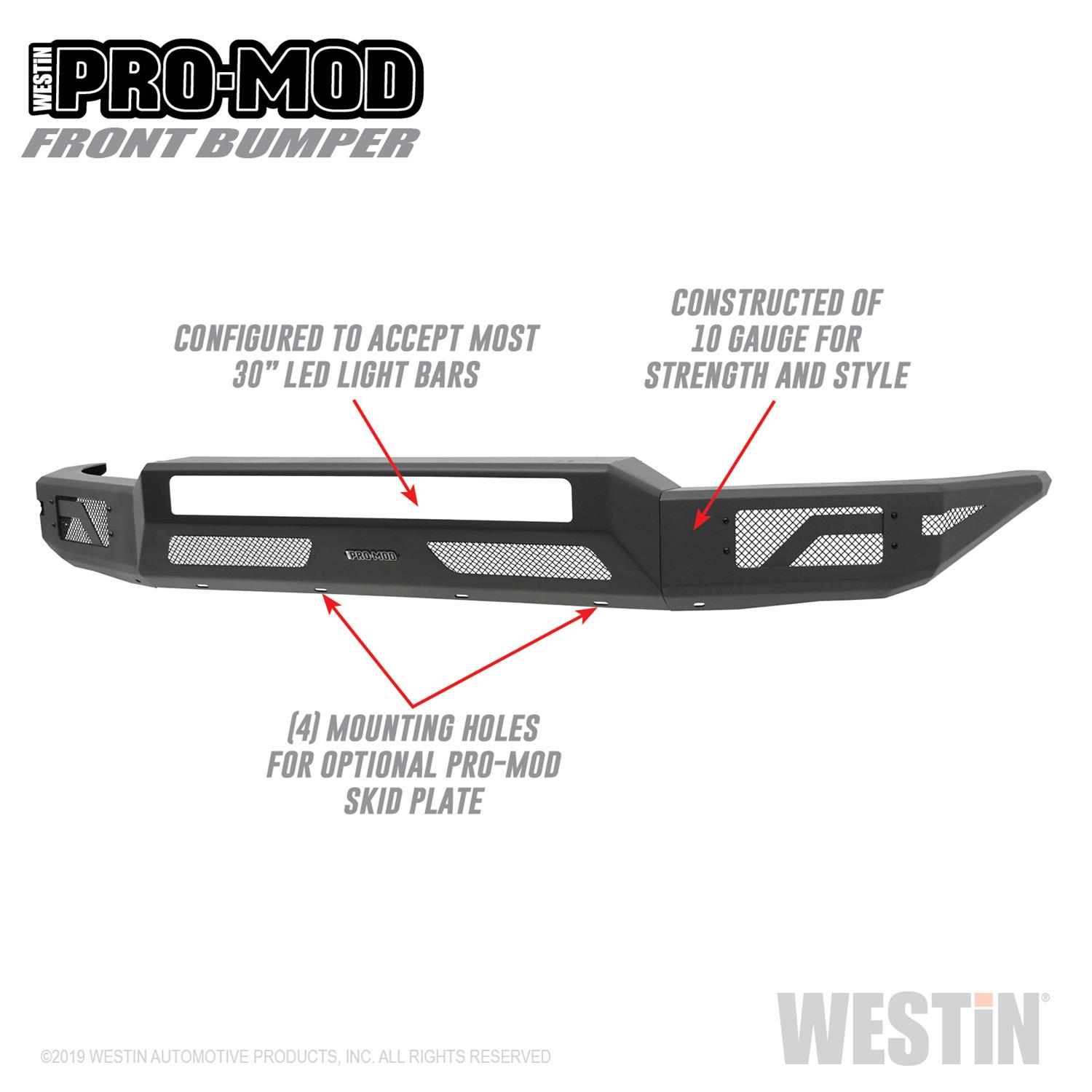 Westin 14-21 Toyota Tundra Pro-Mod Front Bumper - Tex. Blk thumbnail 6