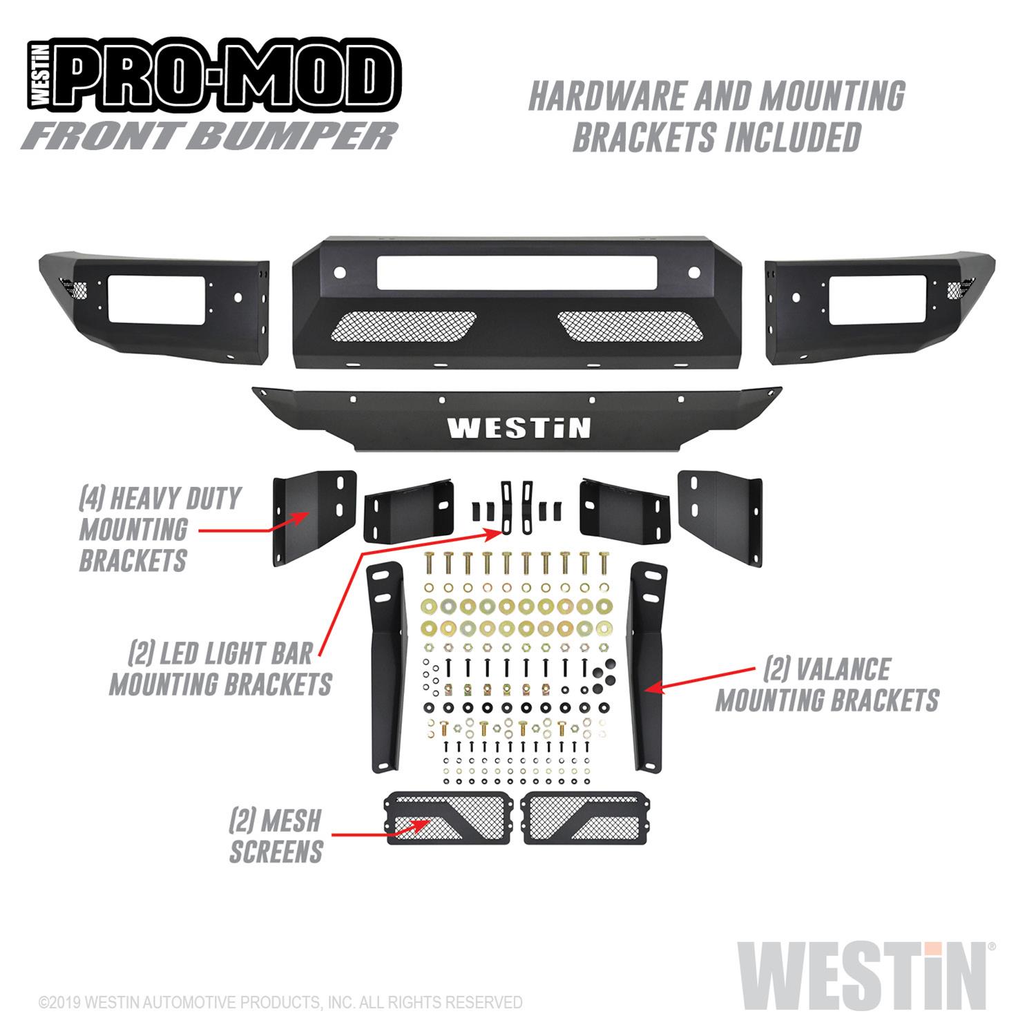 Westin 19-21 Ford Ranger Pro-Mod Front Bumper - Tex. Blk thumbnail 2