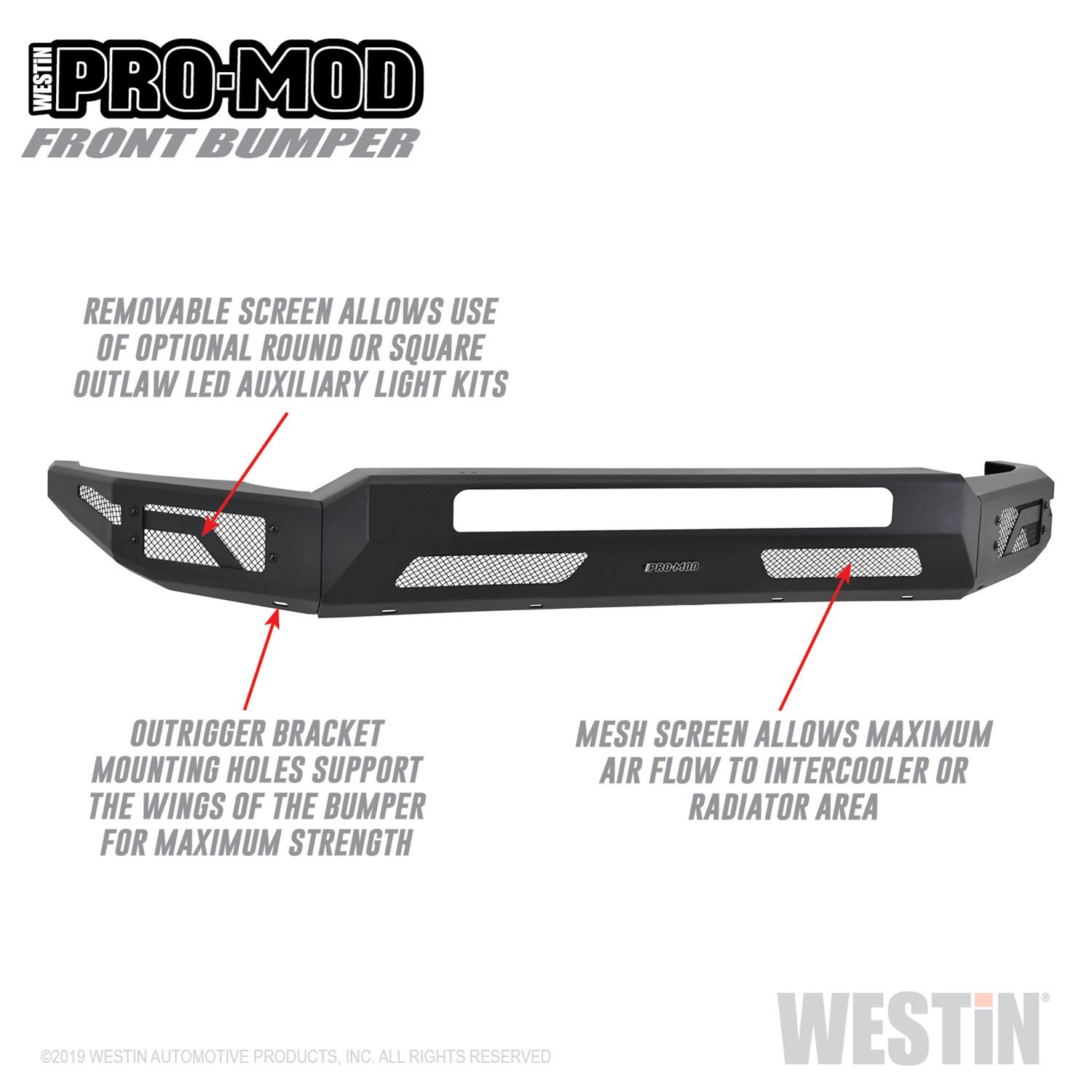 Westin 2011-2016 Ford F-250/350/450/550 Super Duty Pro-Mod Front Bumper thumbnail 4