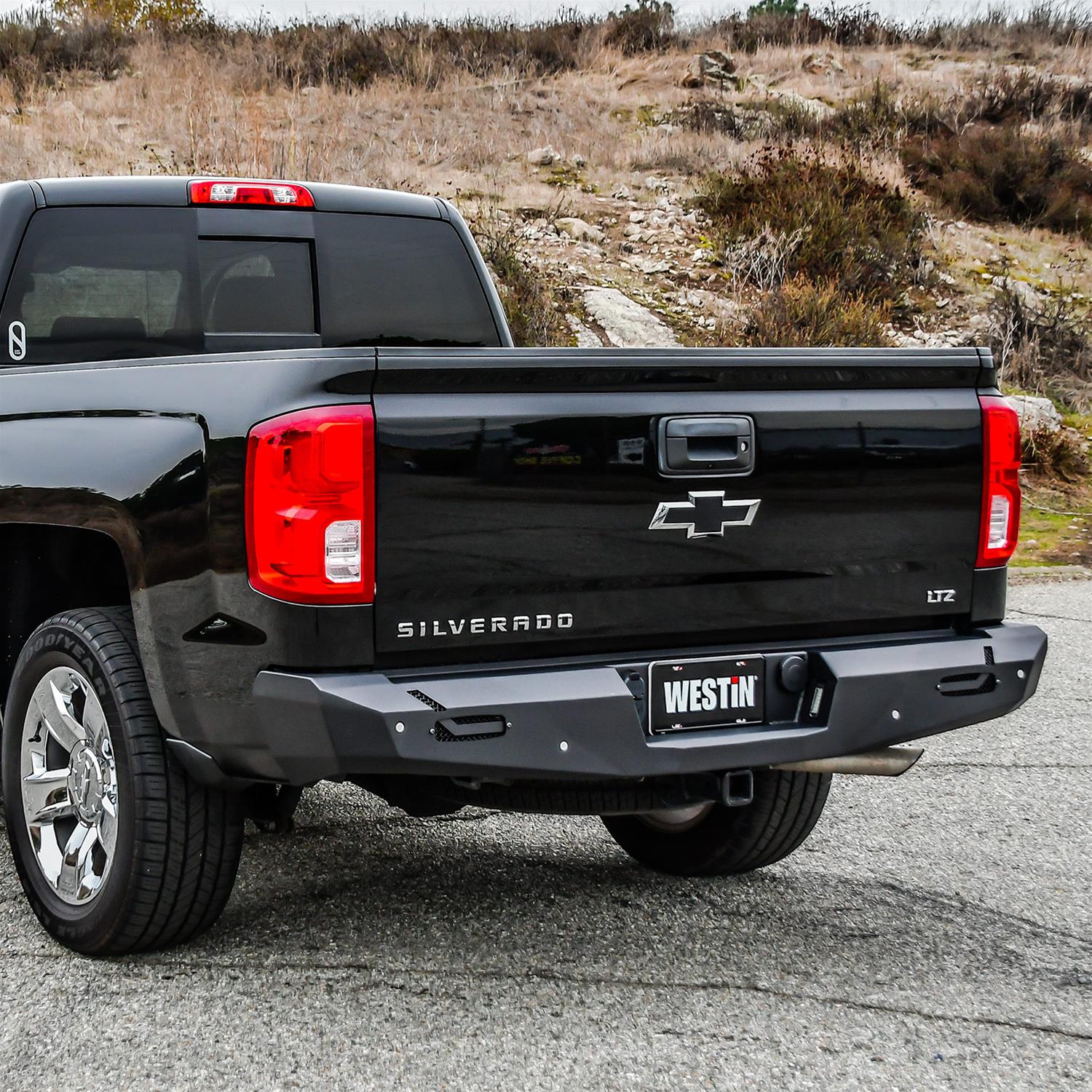Westin 14-18 Chevy Silverado 1500 Pro-Series Rear Bumper - Textured Black thumbnail 2