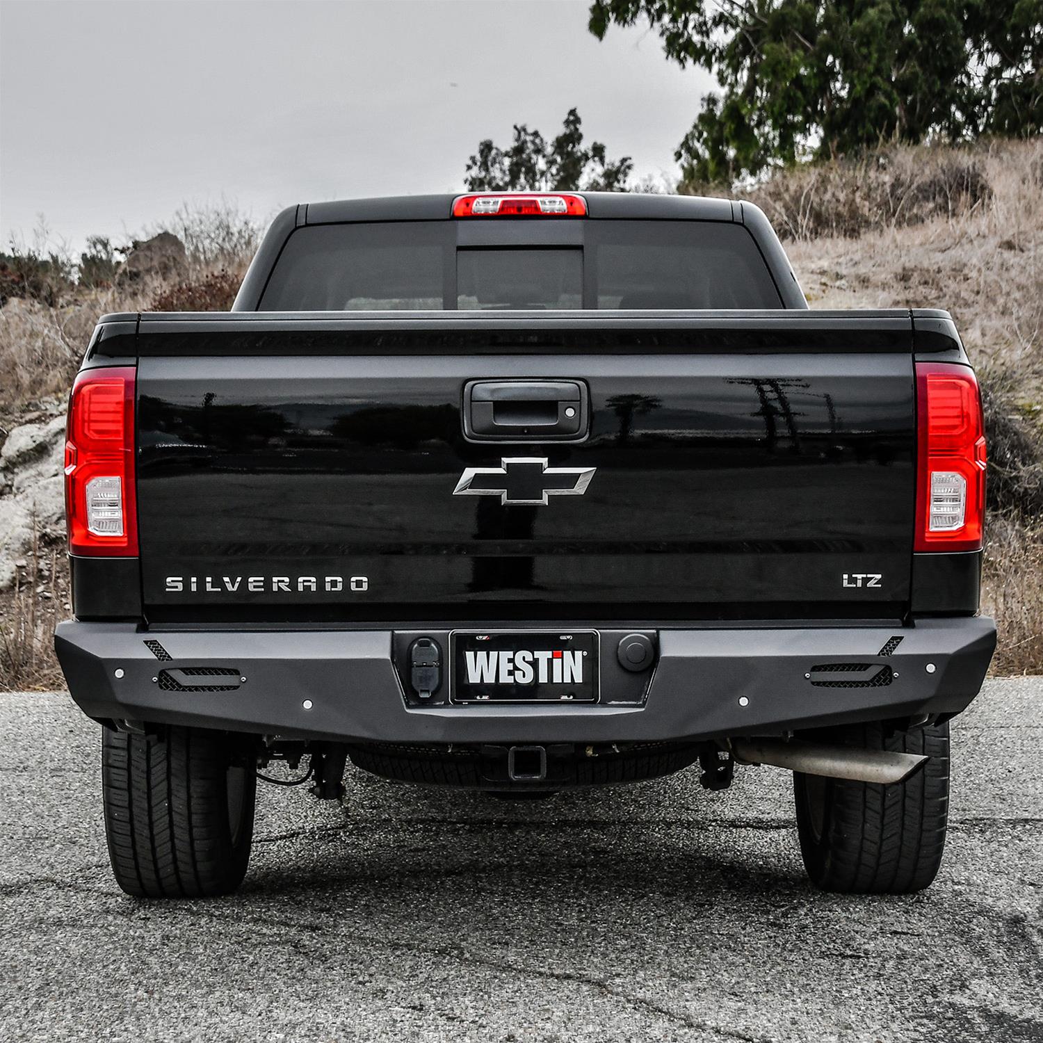Westin 14-18 Chevy Silverado 1500 Pro-Series Rear Bumper - Textured Black thumbnail 4