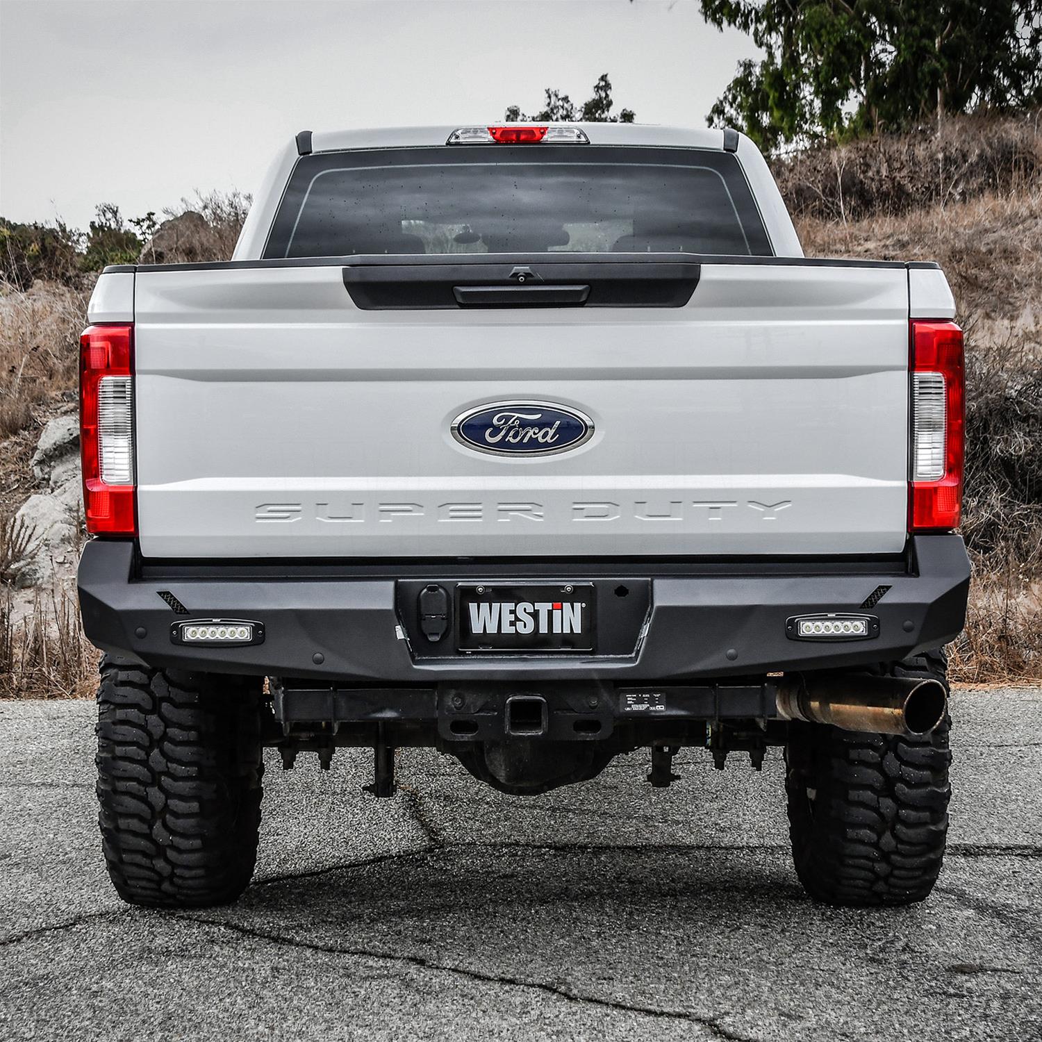 Westin 17-20 Ford F-250/350 Pro-Series Rear Bumper - Textured Black thumbnail 2