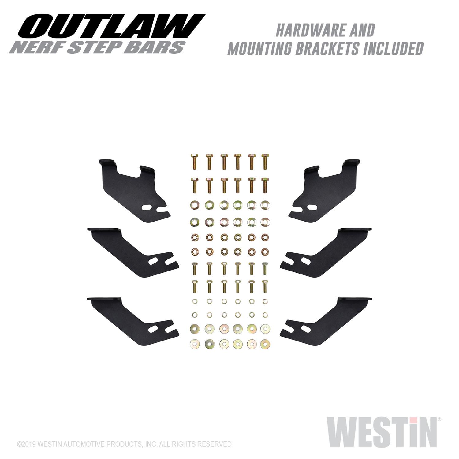 Westin Outlaw Step Bars for 2010-2023 4RUNNER - 58-53835 Bars, Nerf Bars, Outlaw, Steel, Black, Toyota, Pair thumbnail 7