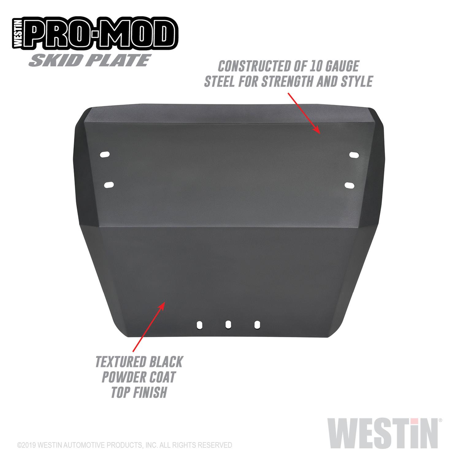 Westin 19-22 Ford Ranger Outlaw/Pro-Mod Skid Plate - Tex. Blk thumbnail 3