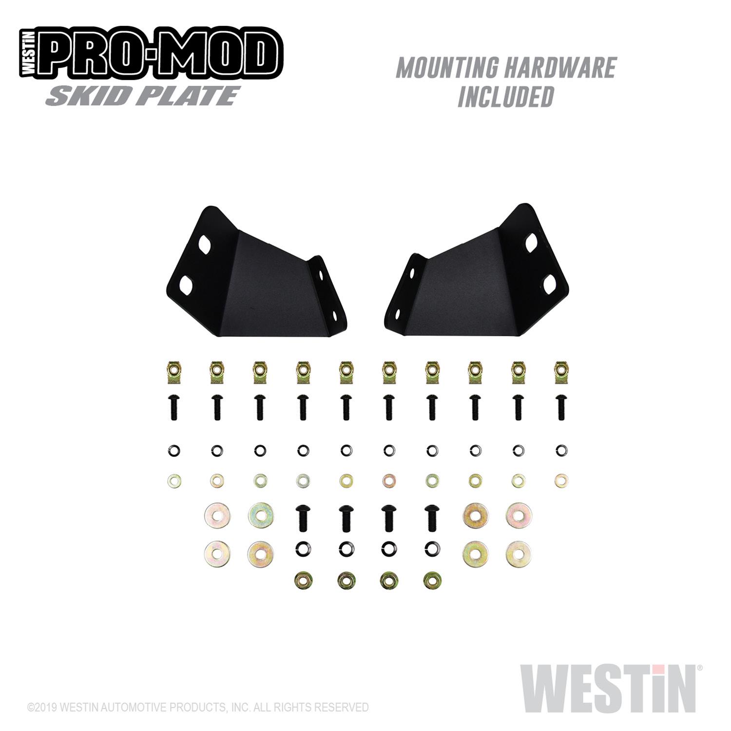 Westin Pro-Mod Skid Plates 58-71195 Plate, Front Bumper Location, Bolt-on, Steel, Black Textured Powdercoated, Ram, Each thumbnail 3