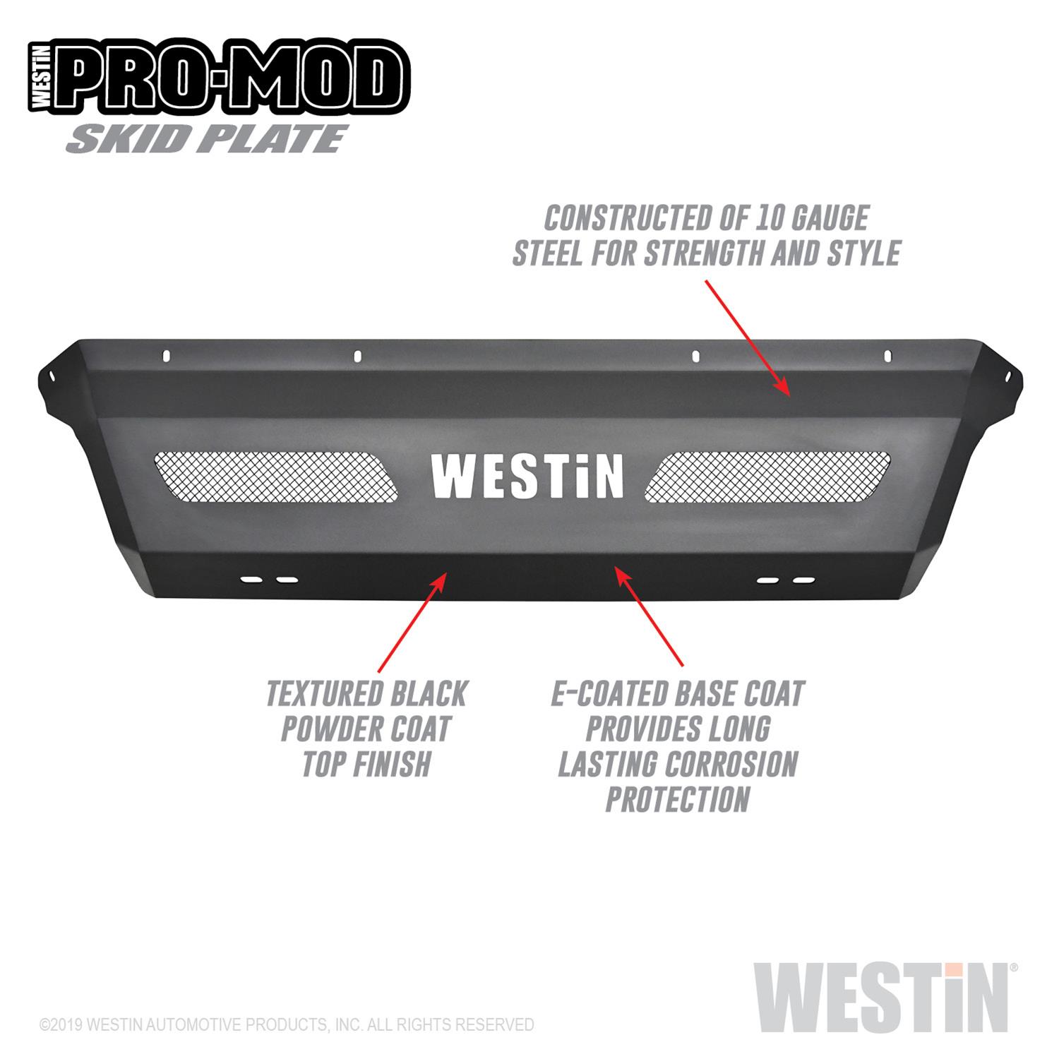 Westin 11-16 Ford F-250/350/450/550 Pro-Mod Skid Plate - Tex. Blk thumbnail 3