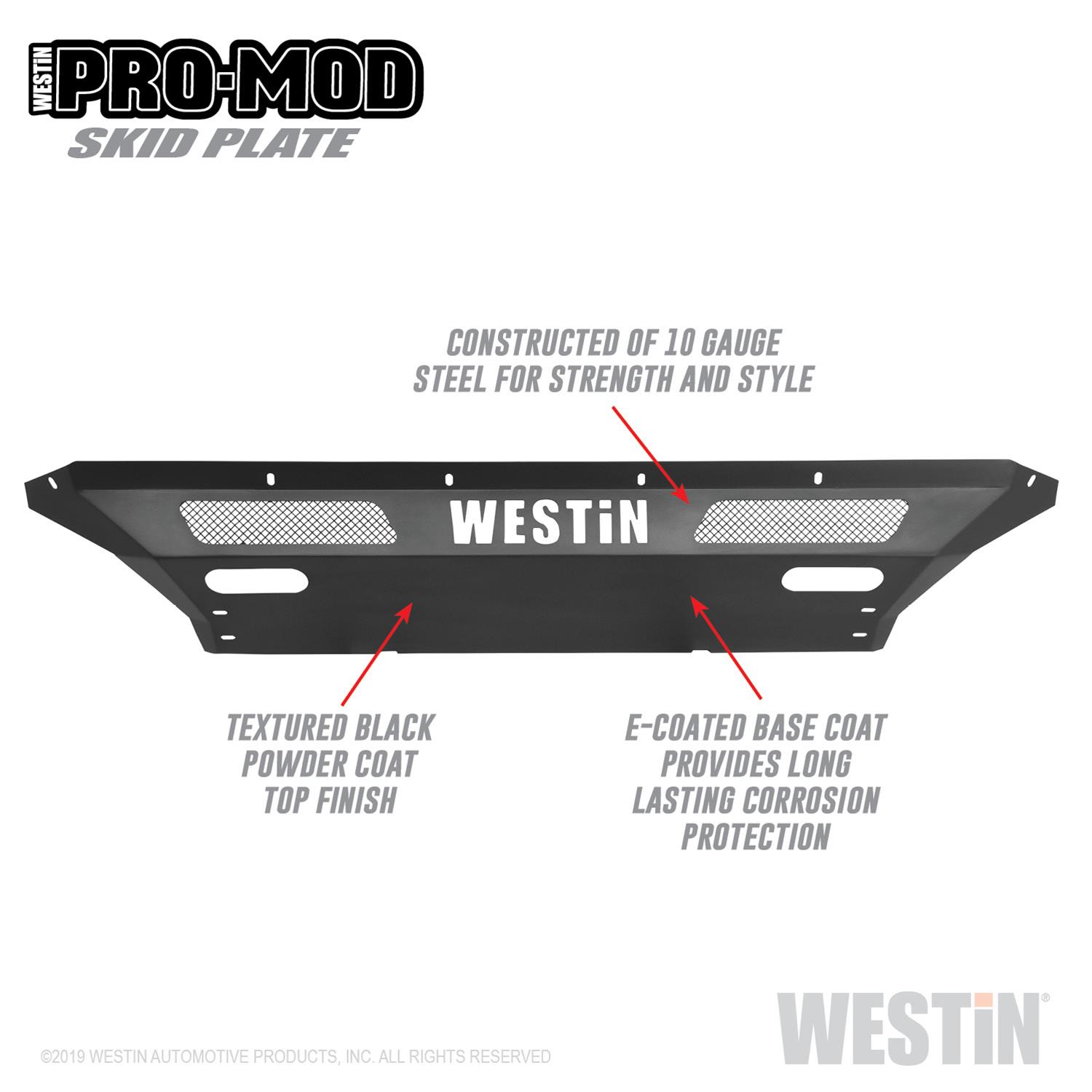 Westin 2020 Chevy Silverado 2500/3500 Pro-Mod Skid Plate - Textured Black thumbnail 2