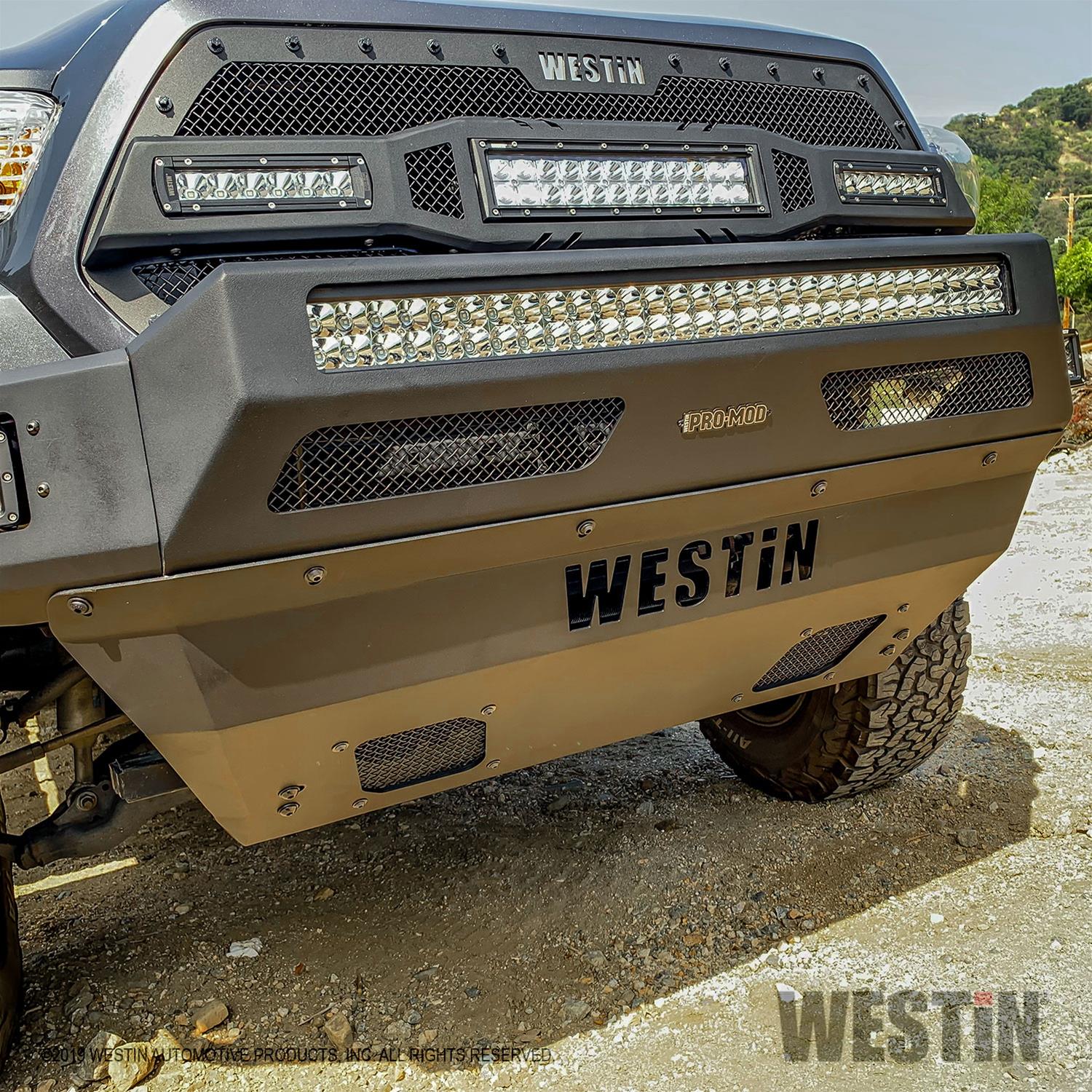 Westin 16-21 Toyota Tacoma Pro-Mod Skid Plate - Textured Black