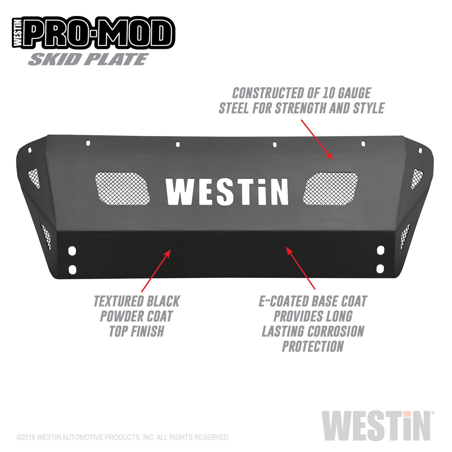 Westin 14-21 Toyota Tundra Pro-Mod Skid Plate - Textured Black thumbnail 2
