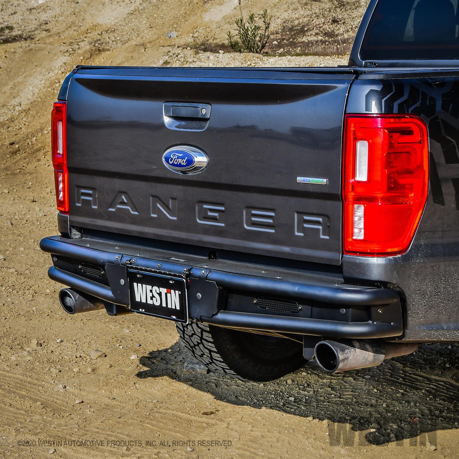 Westin Outlaw Bumpers for 2019-2022 RANGER - 58-81085 Bumper, Outlaw, Tube, Steel, Black Textured Powdercoated, Ford, Each thumbnail 2