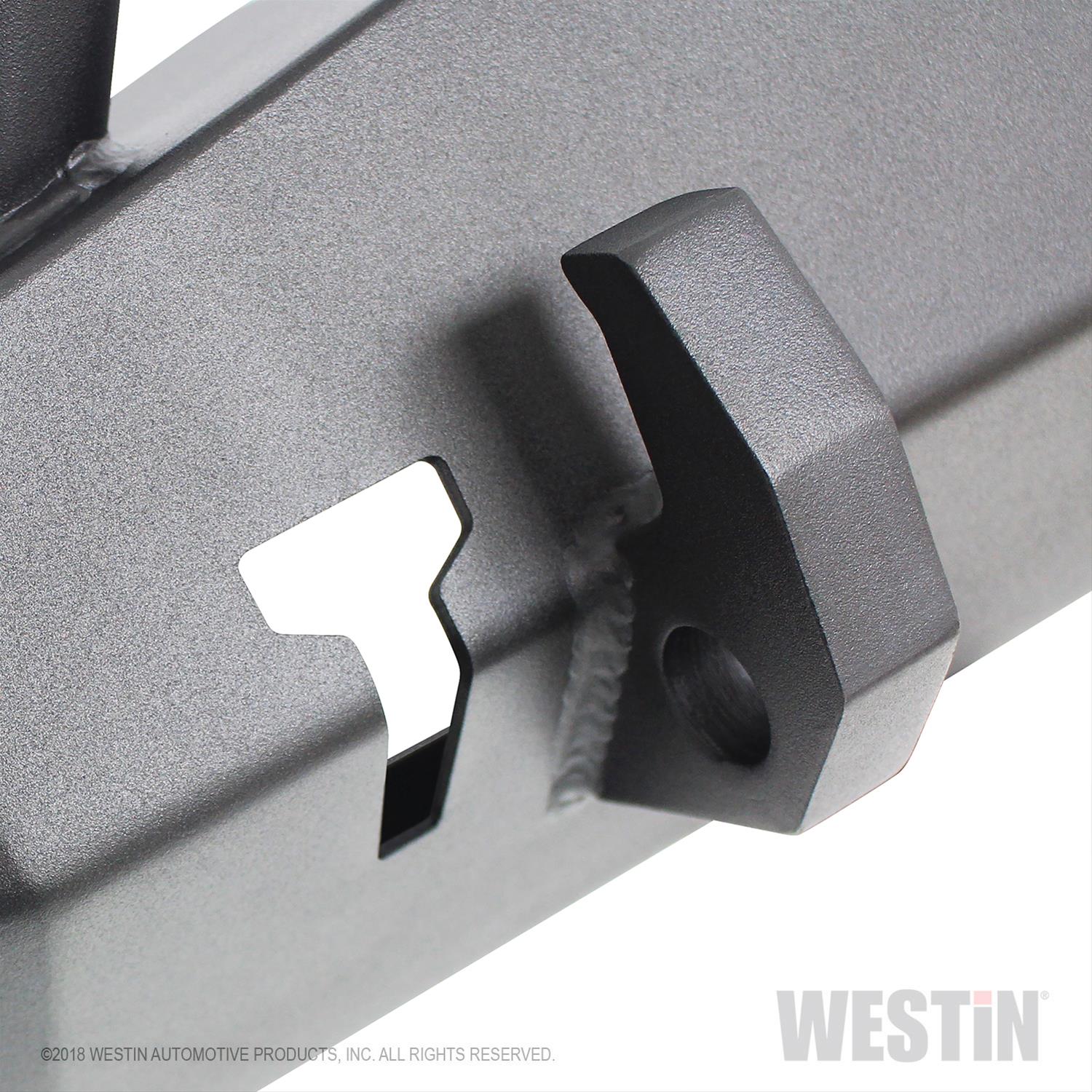 Westin WJ2 Stubby Front Bumpers 59-80015 Bumper, Stubby, Fabricated, Steel, Black Textured Powdercoated, Winch Mount, Bull Bar, Front, Jeep, Each thumbnail 2