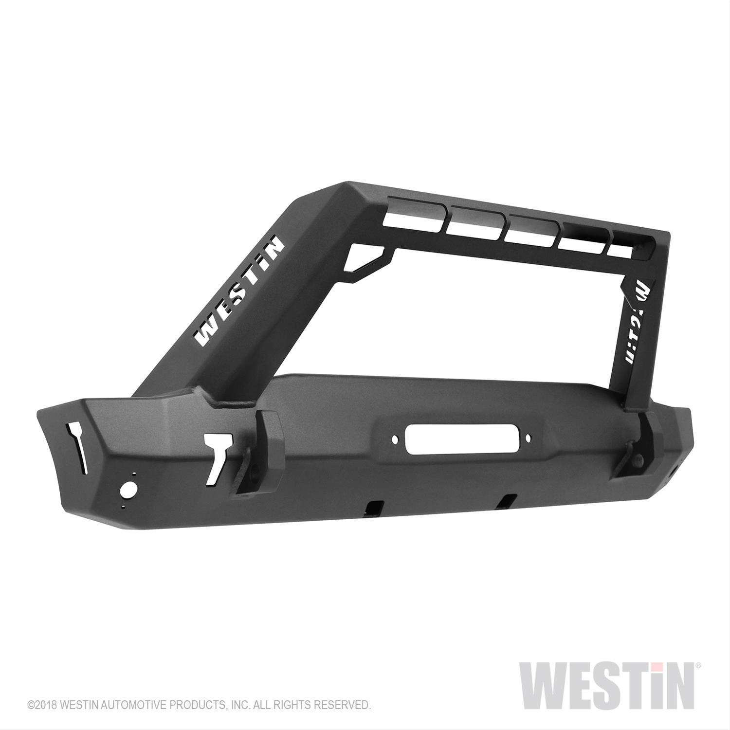 Westin WJ2 Stubby Front Bumpers for 2007-2017 WRANGLER, 2018 WRANGLER JK - 59-80025 Bumper, Stubby, Fabricated, Steel, Black Textured Powdercoated, Winch Mount, Front, Jeep, Each thumbnail 5