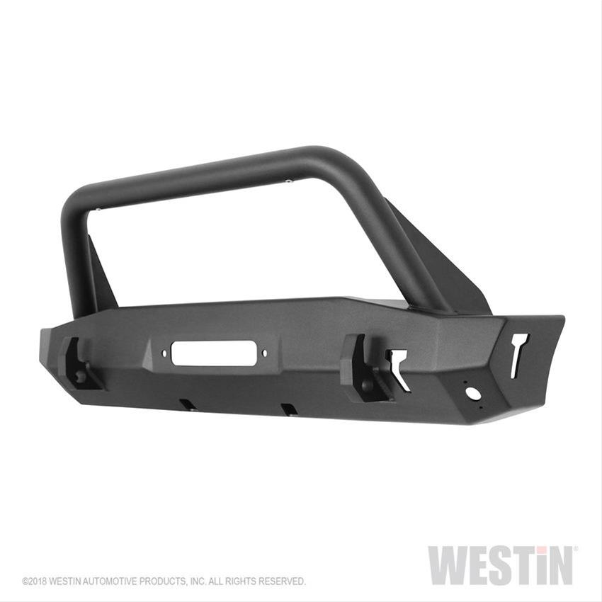 Westin 18-22 Jeep Wrangler JL / 20-22 Gladiator WJ2 Stubby Front Bumper w/Bull Bar - Tex. Blk thumbnail 7